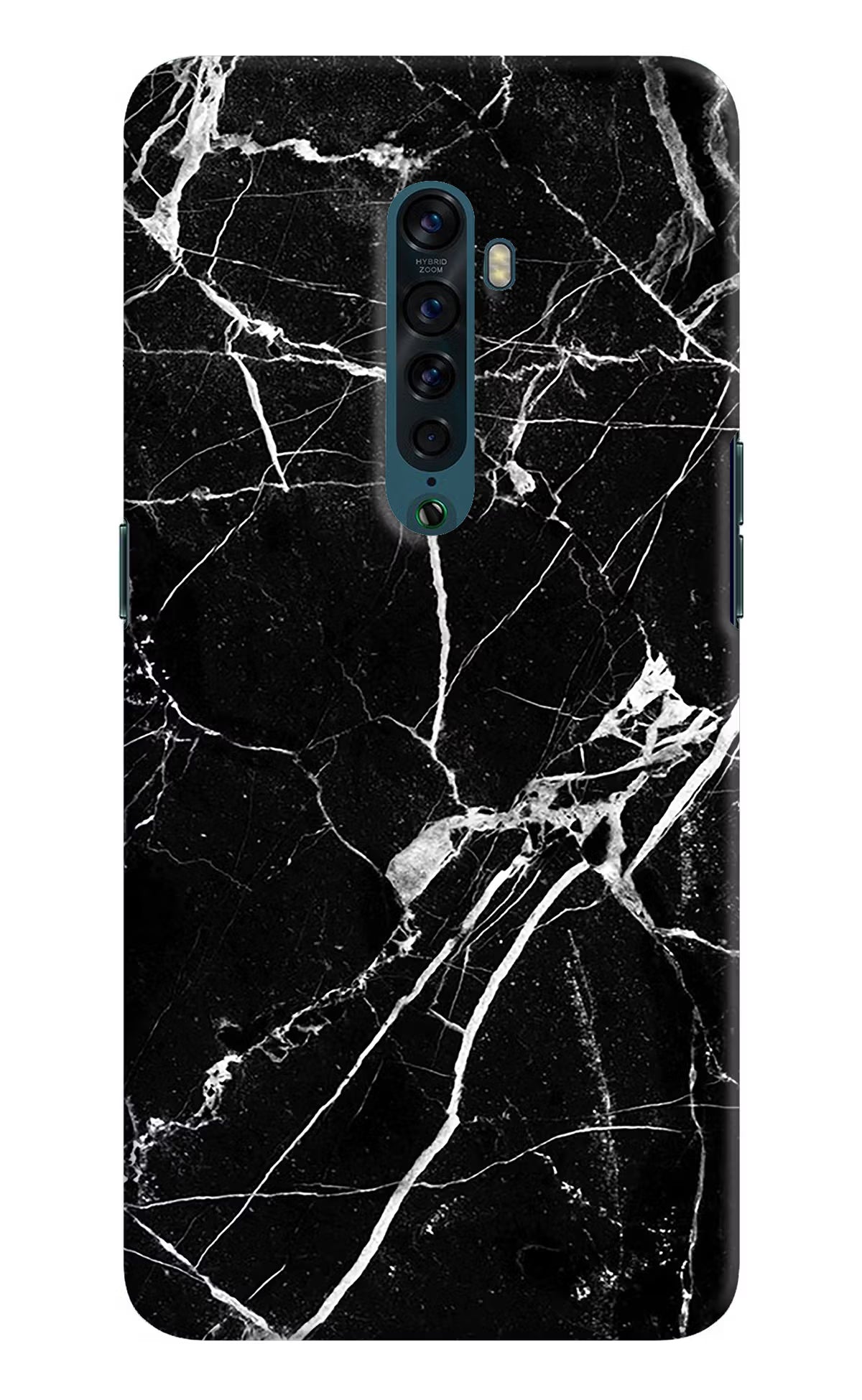 Black Marble Pattern Oppo Reno2 Back Cover - Black Marble Pattern Oppo Reno2 Hard Case Back Cover by Casekaro Black Marble Pattern Oppo Reno2 Hard Case Back Cover by Casekaro
