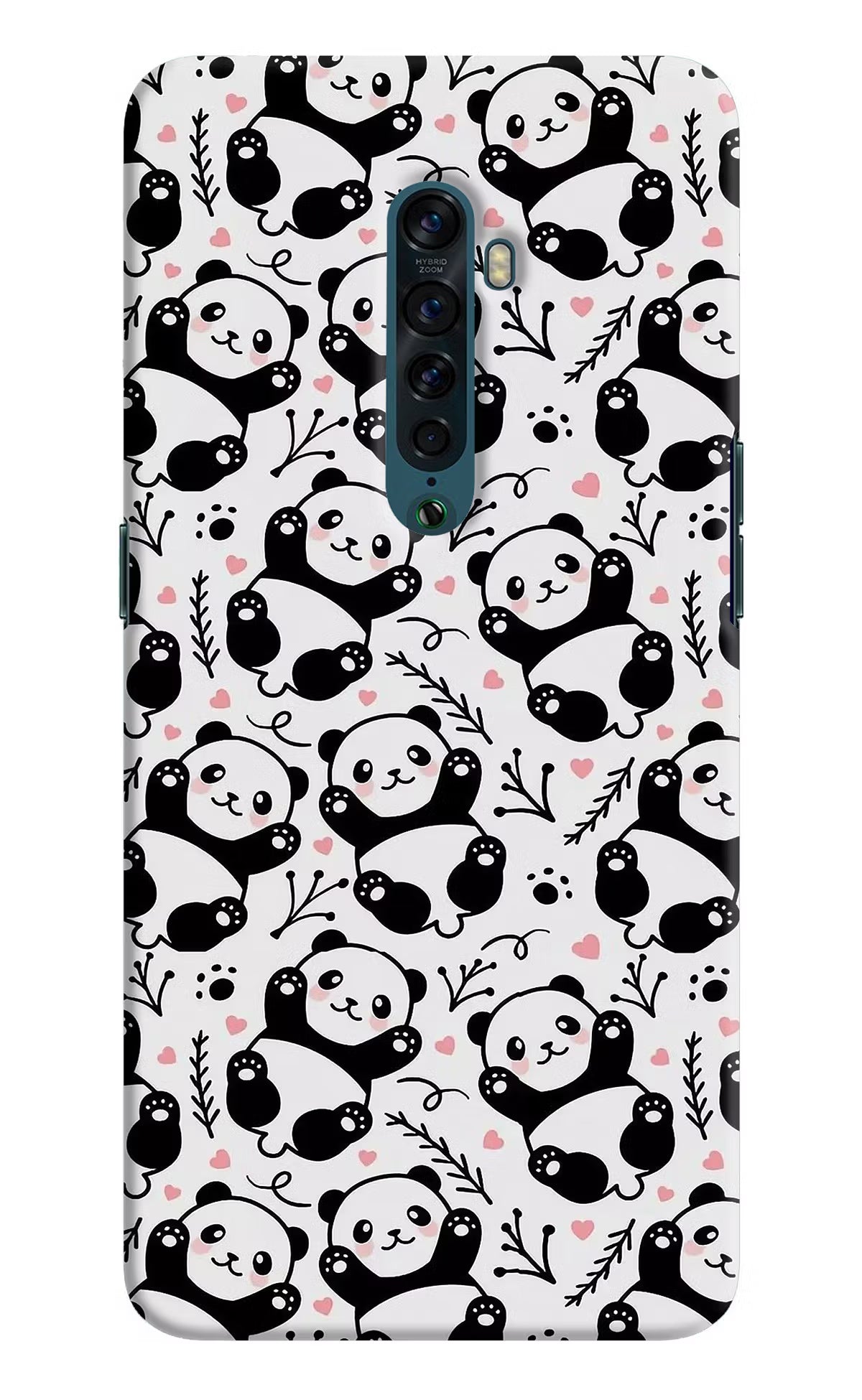 Cute Panda Oppo Reno2 Back Cover - Cute Panda Oppo Reno2 Hard Case Back Cover by Casekaro Cute Panda Oppo Reno2 Hard Case Back Cover by Casekaro