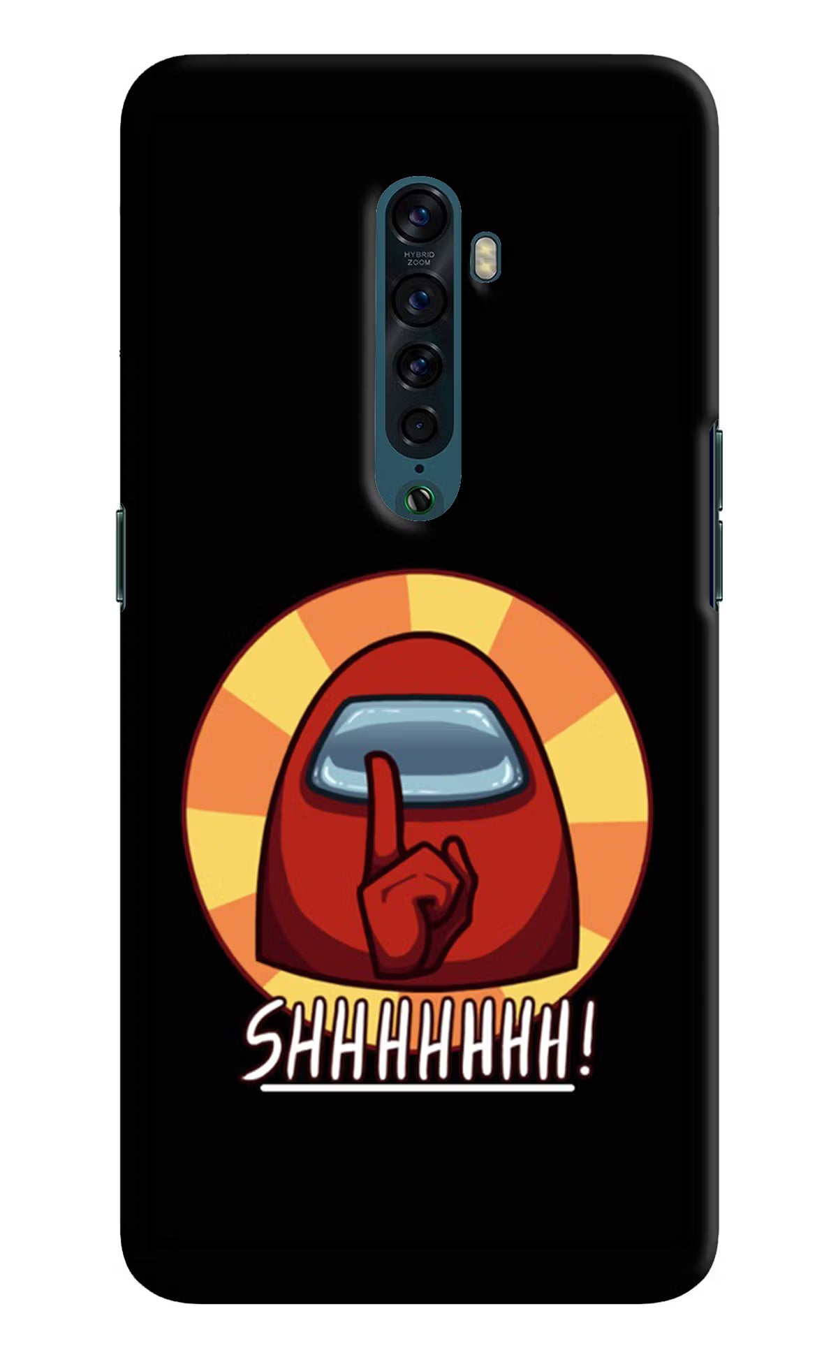Among Us Shhh! Oppo Reno2 Back Cover - Among Us Shhh! Oppo Reno2 Hard Case Back Cover by Casekaro Among Us Shhh! Oppo Reno2 Hard Case Back Cover by Casekaro