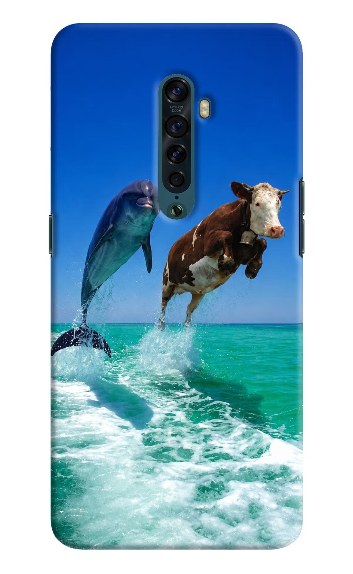 Dolphin vs Cow Oppo Reno2 Back Cover - Dolphin vs Cow Oppo Reno2 Back Cover Dolphin vs Cow Oppo Reno2 Back Cover