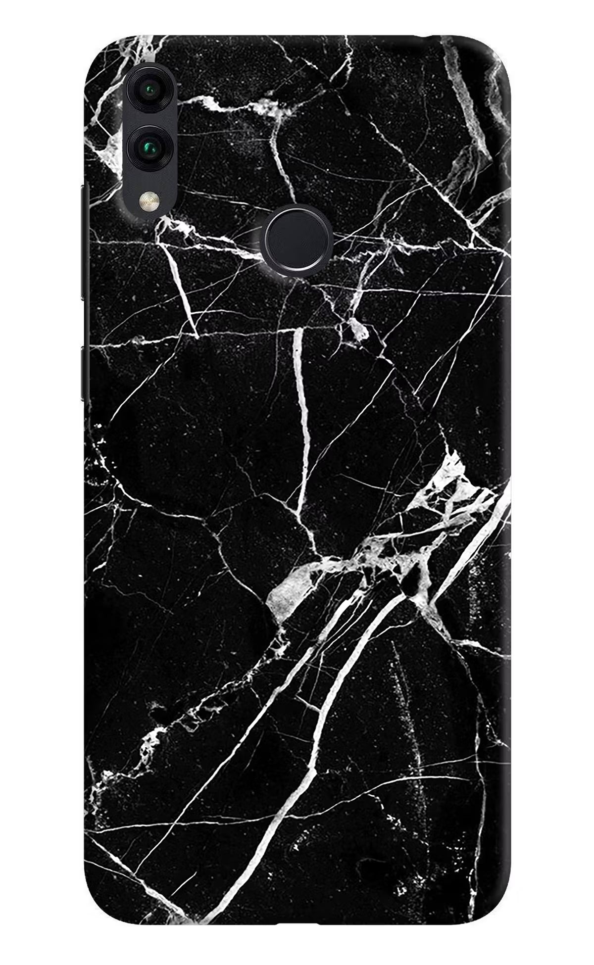 Black Marble Pattern Honor 8C Back Cover - Black Marble Pattern Honor 8C Hard Case Back Cover by Casekaro Black Marble Pattern Honor 8C Hard Case Back Cover by Casekaro