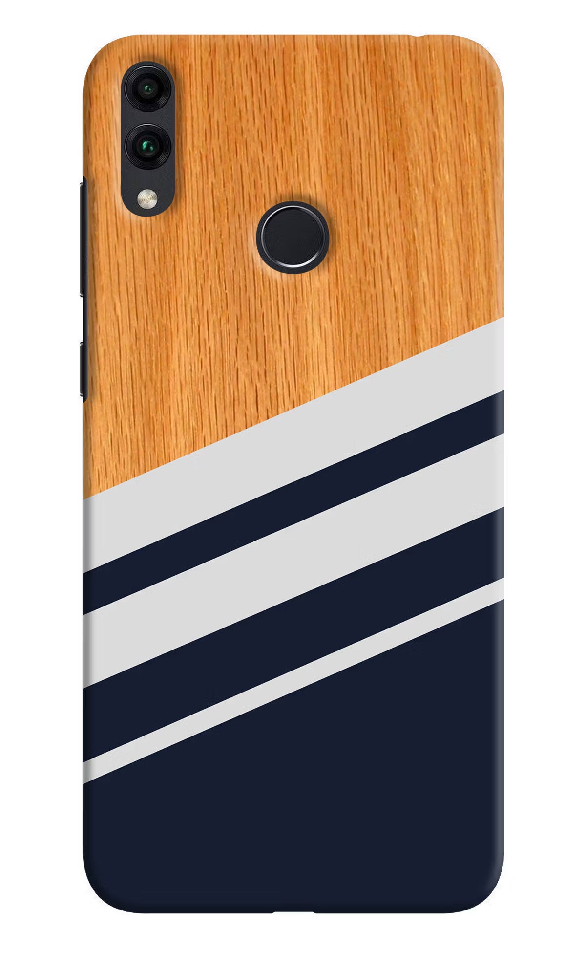 Blue and white wooden Honor 8C Back Cover - Blue and white wooden Honor 8C Hard Case Back Cover by Casekaro Blue and white wooden Honor 8C Hard Case Back Cover by Casekaro