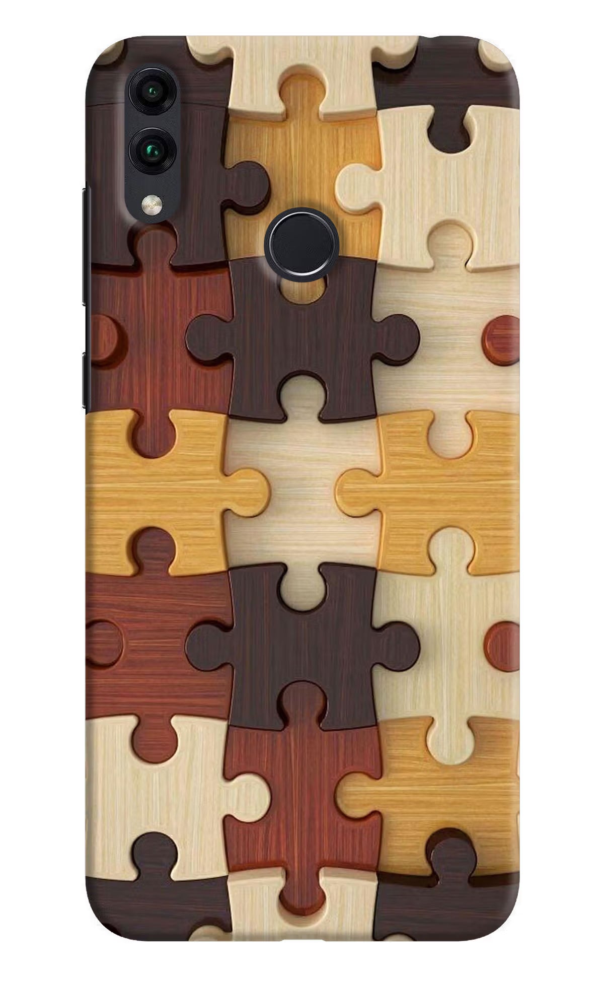 Wooden Puzzle Honor 8C Back Cover - Wooden Puzzle Honor 8C Hard Case Back Cover by Casekaro Wooden Puzzle Honor 8C Hard Case Back Cover by Casekaro