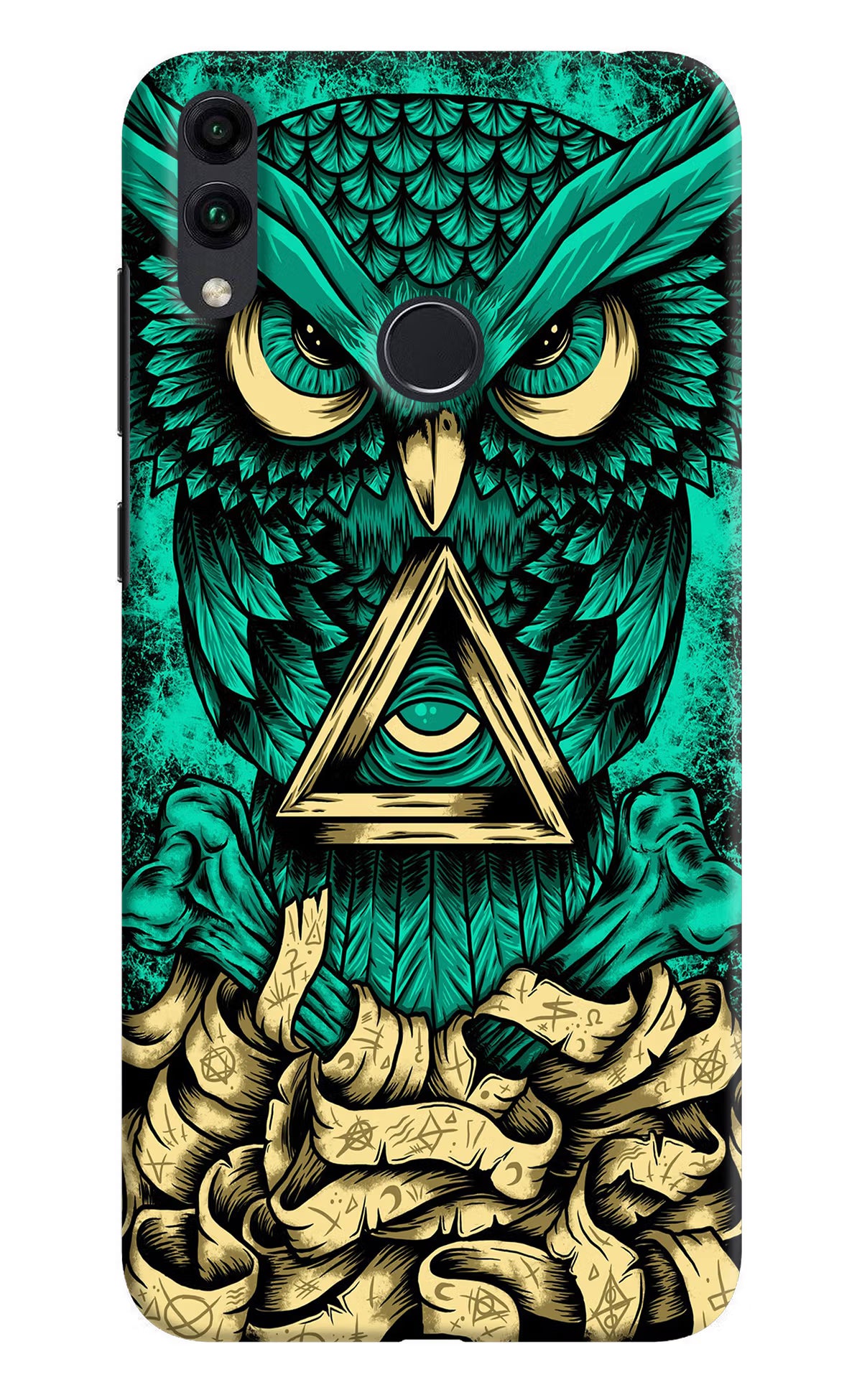 Green Owl Honor 8C Back Cover - Green Owl Honor 8C Hard Case Back Cover by Casekaro Green Owl Honor 8C Hard Case Back Cover by Casekaro