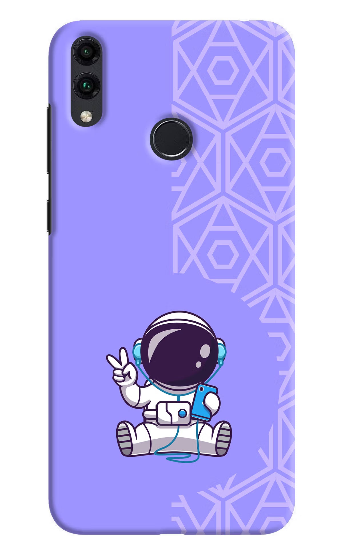 Cute Astronaut Chilling Honor 8C Back Cover - Cute Astronaut Chilling Honor 8C Hard Case Back Cover by Casekaro Cute Astronaut Chilling Honor 8C Hard Case Back Cover by Casekaro