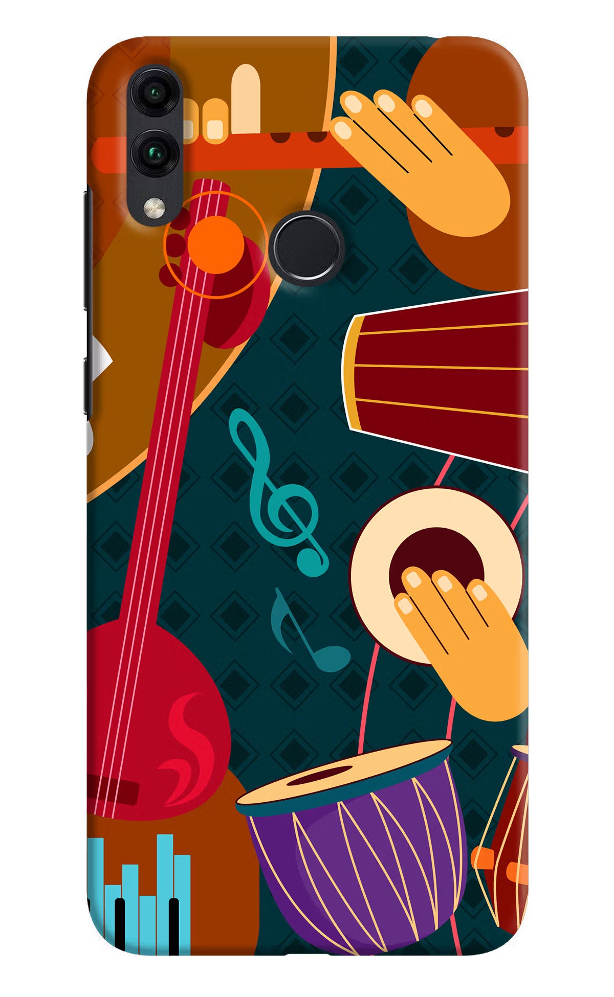 Music Instrument Honor 8C Back Cover - Music Instrument Honor 8C Hard Case Back Cover by Casekaro Music Instrument Honor 8C Hard Case Back Cover by Casekaro