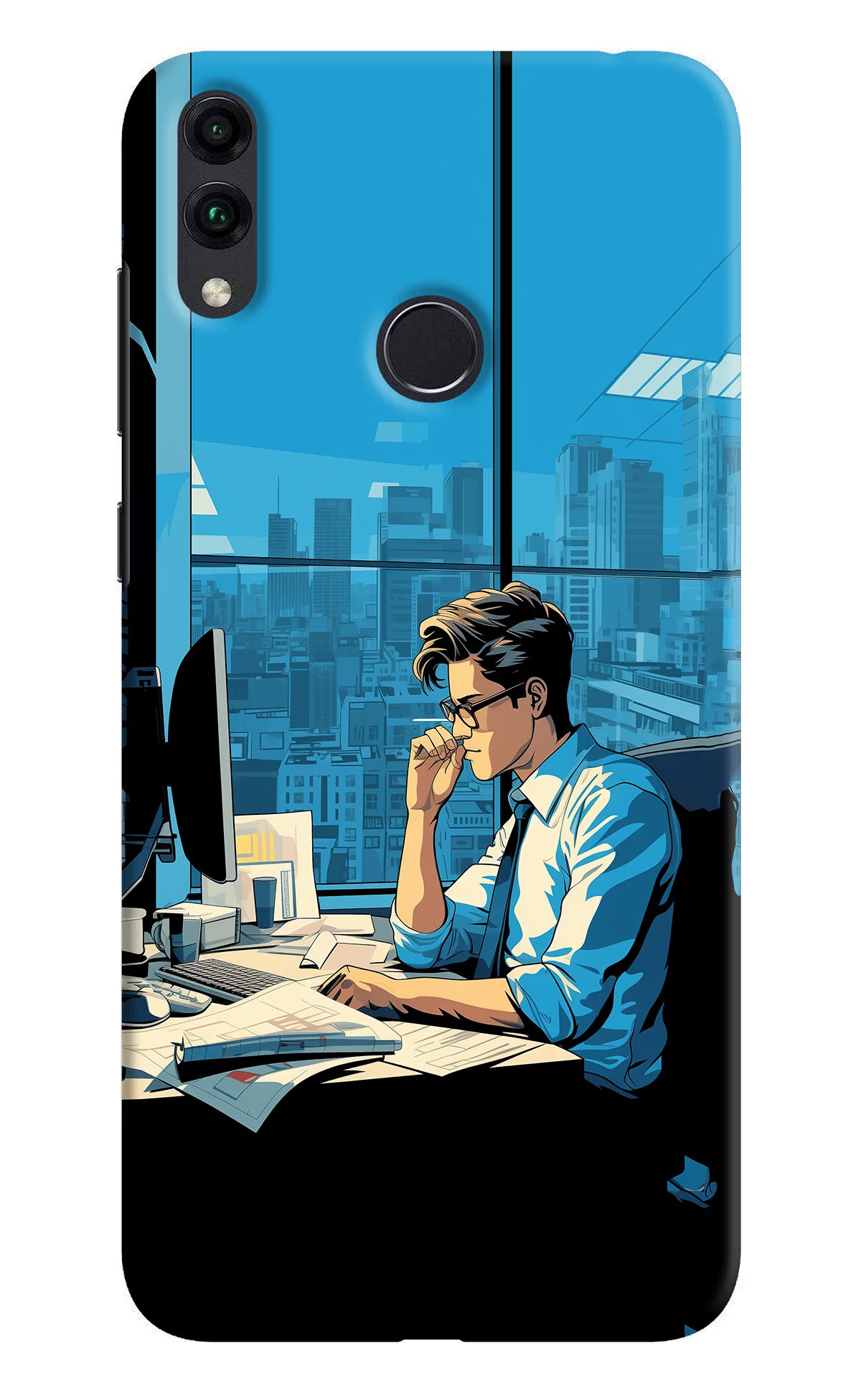 Focused Hustler (AI Generated) Honor 8C Back Cover - Focused Hustler (AI Generated) Honor 8C Hard Case Back Cover by Casekaro Focused Hustler (AI Generated) Honor 8C Hard Case Back Cover by Casekaro