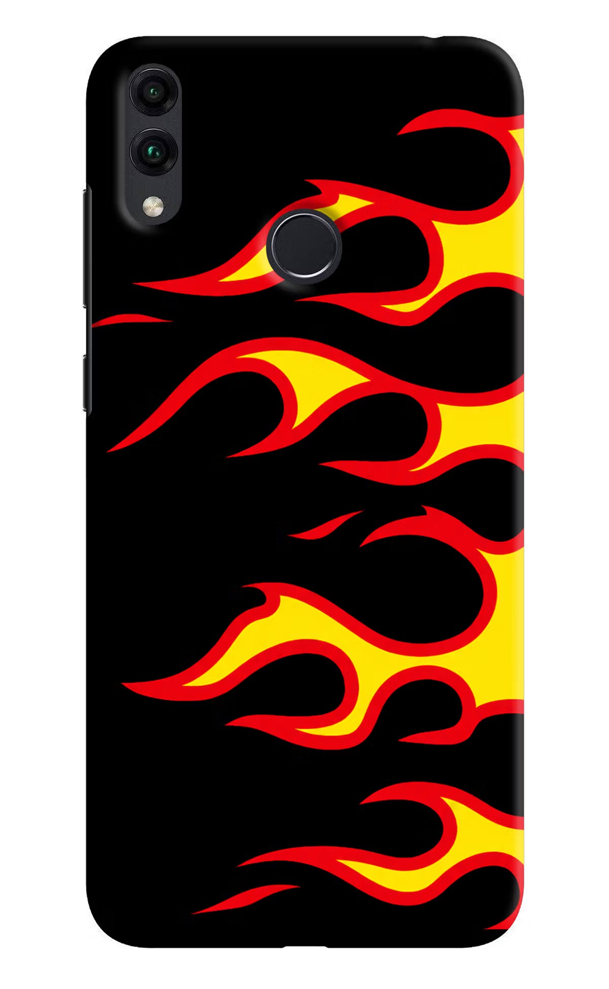 Side Sweep Flames Honor 8C Back Cover - Side Sweep Flames Honor 8C Hard Case Back Cover by Casekaro Side Sweep Flames Honor 8C Hard Case Back Cover by Casekaro