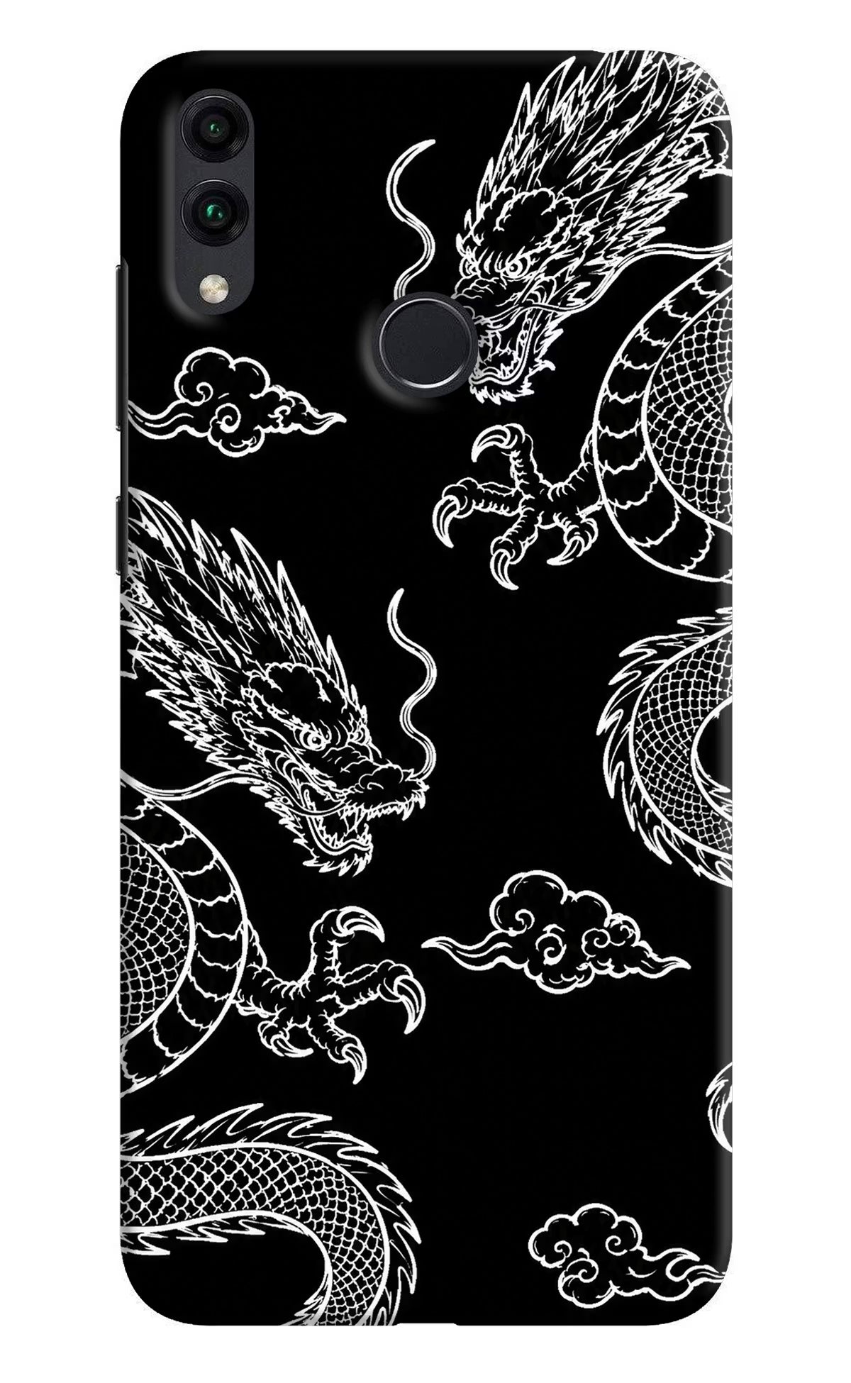 Twin Dragons Honor 8C Back Cover - Twin Dragons Honor 8C Hard Case Back Cover by Casekaro Twin Dragons Honor 8C Hard Case Back Cover by Casekaro