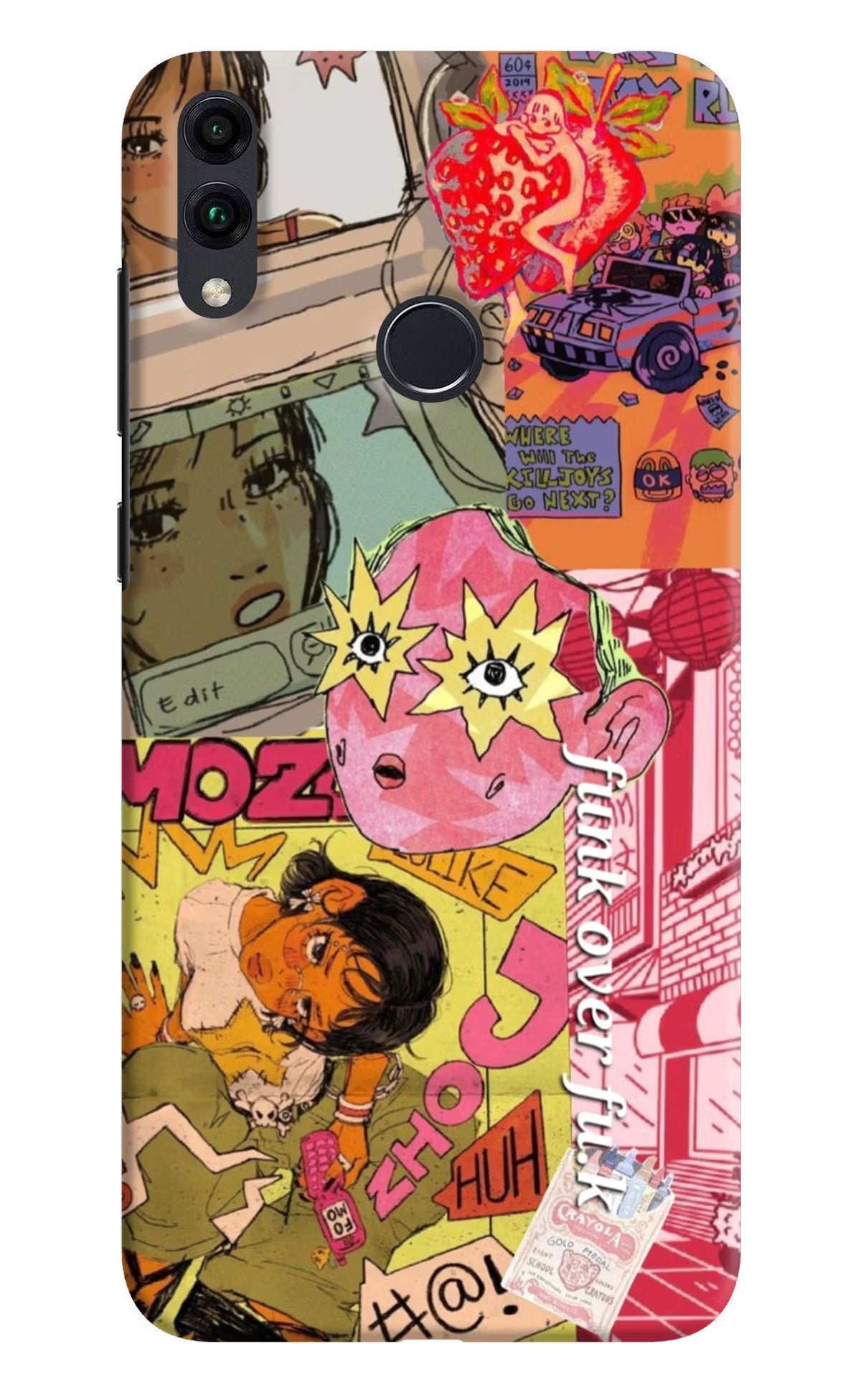 Funkover Honor 8C Back Cover - Funkover Honor 8C Hard Case Back Cover by Casekaro Funkover Honor 8C Hard Case Back Cover by Casekaro