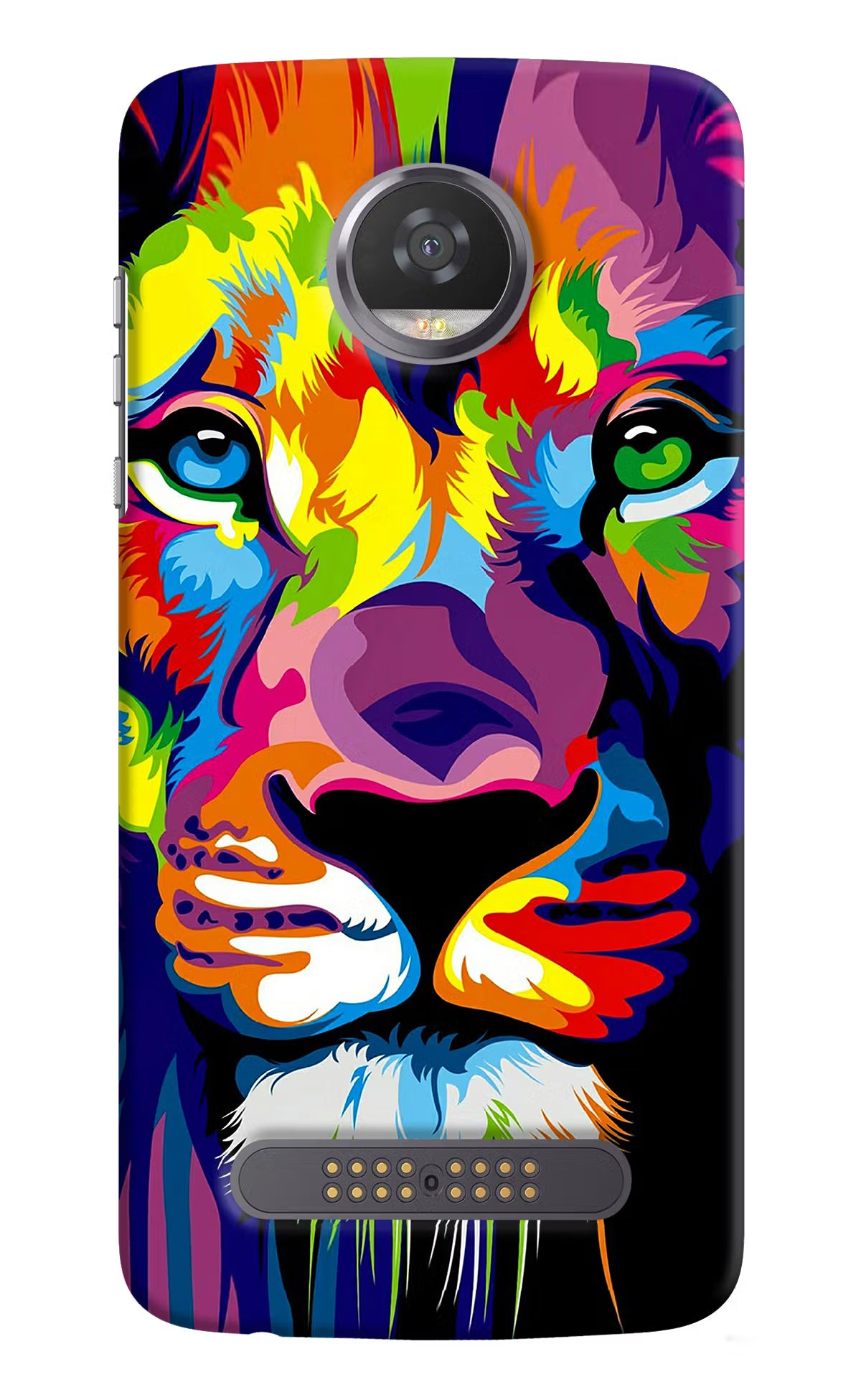 Lion Moto Z2 Play Back Cover - Lion Moto Z2 Play Hard Case Back Cover by Casekaro Lion Moto Z2 Play Hard Case Back Cover by Casekaro