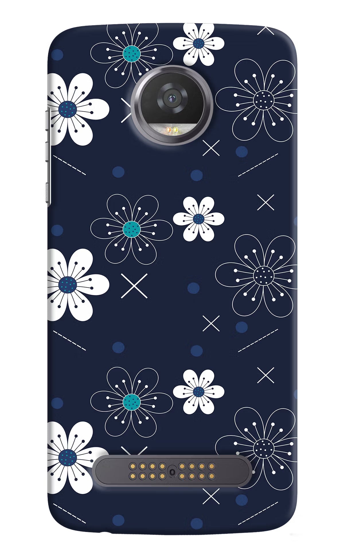 Flowers Moto Z2 Play Back Cover - Flowers Moto Z2 Play Hard Case Back Cover by Casekaro Flowers Moto Z2 Play Hard Case Back Cover by Casekaro