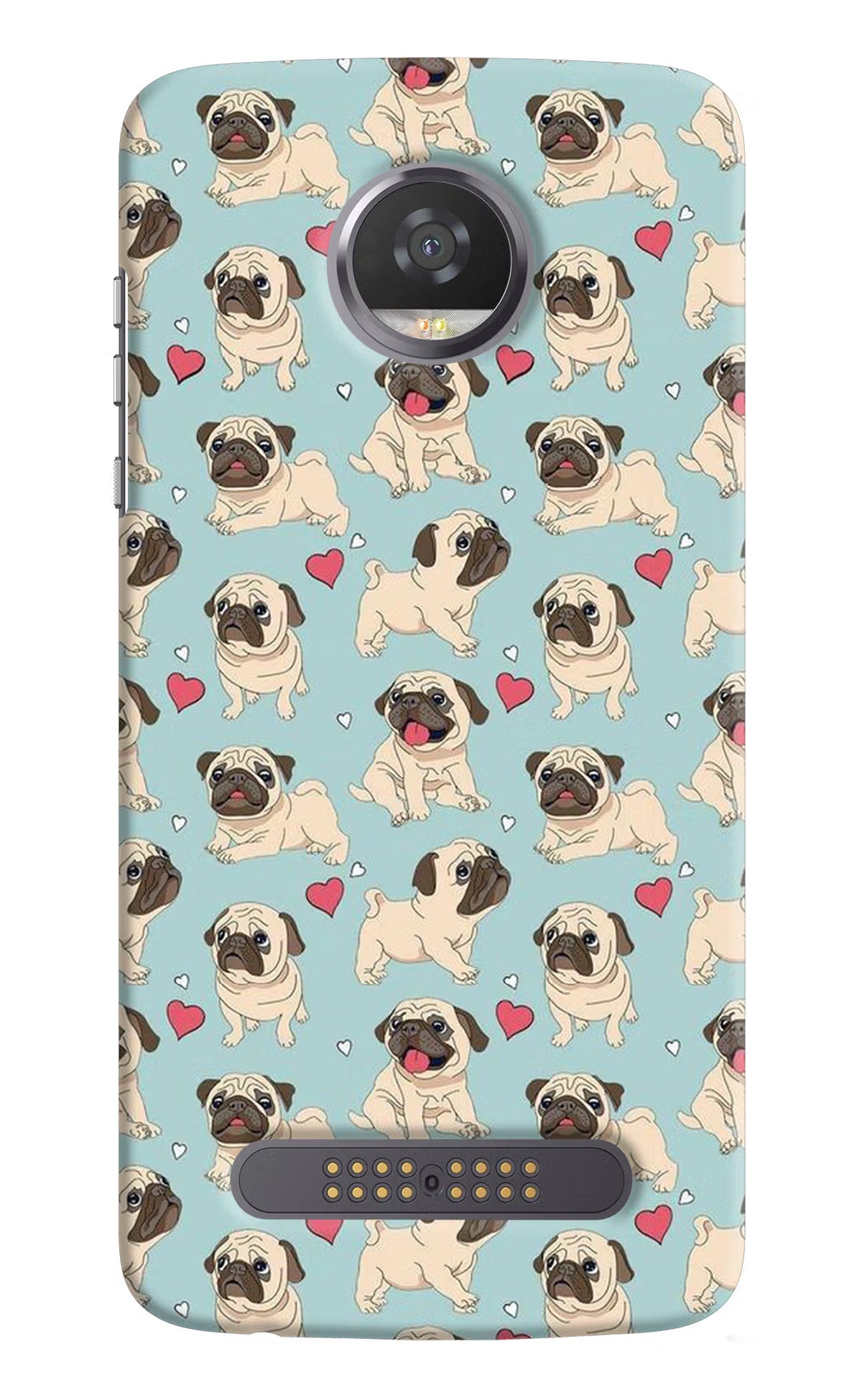 Pug Dog Moto Z2 Play Back Cover - Pug Dog Moto Z2 Play Hard Case Back Cover by Casekaro Pug Dog Moto Z2 Play Hard Case Back Cover by Casekaro
