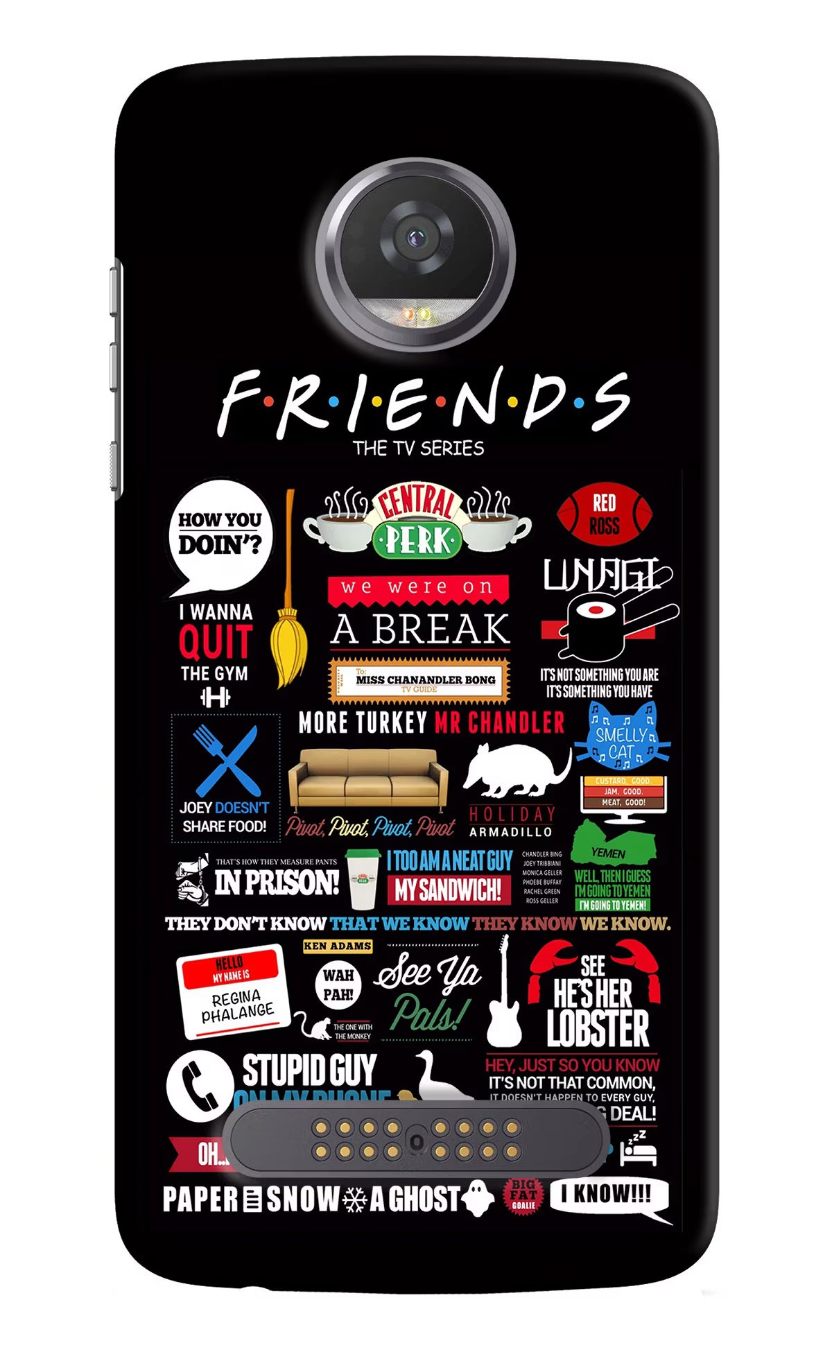 FRIENDS Moto Z2 Play Back Cover - FRIENDS Moto Z2 Play Hard Case Back Cover by Casekaro FRIENDS Moto Z2 Play Hard Case Back Cover by Casekaro