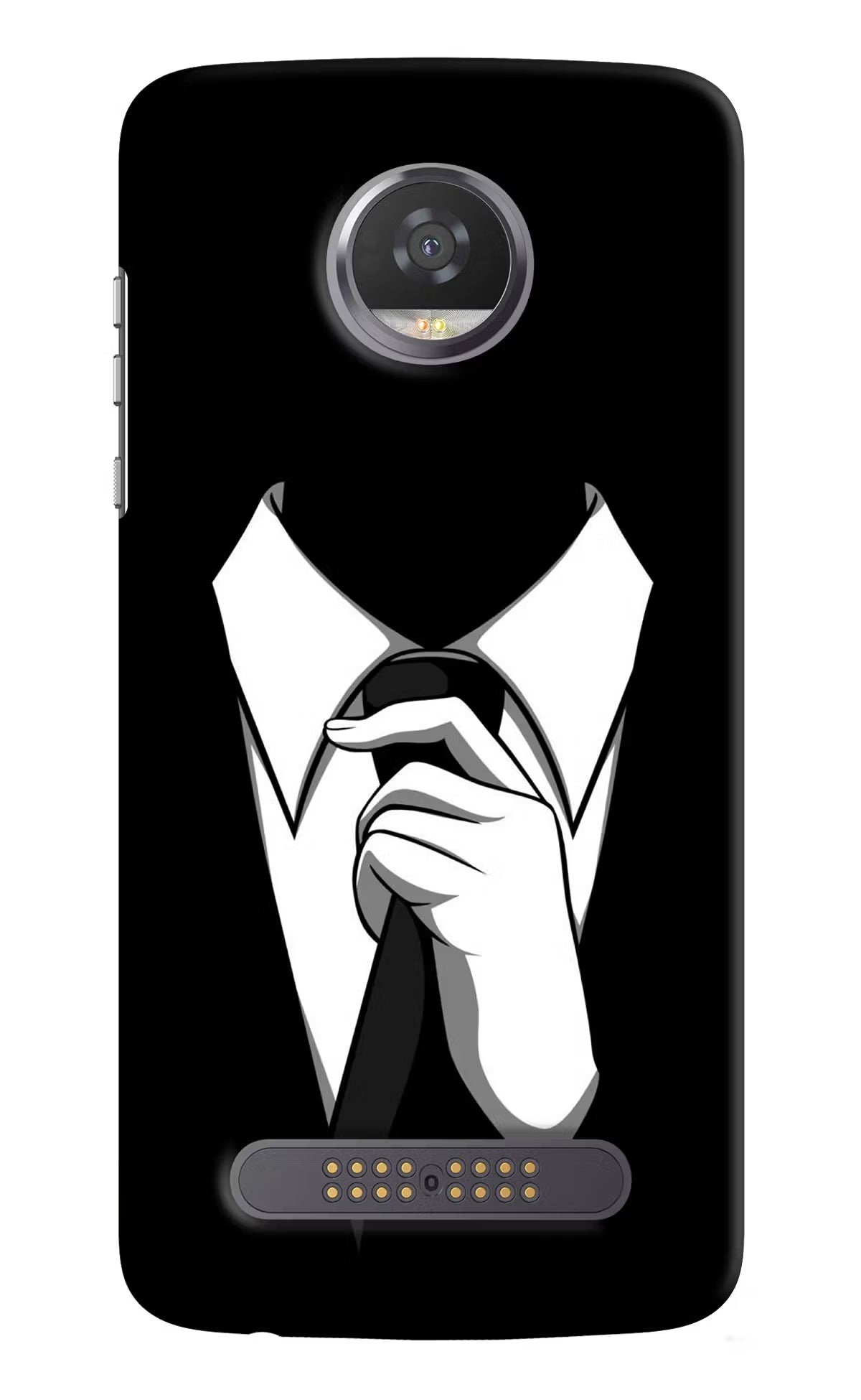 Black Tie Moto Z2 Play Back Cover - Black Tie Moto Z2 Play Hard Case Back Cover by Casekaro Black Tie Moto Z2 Play Hard Case Back Cover by Casekaro