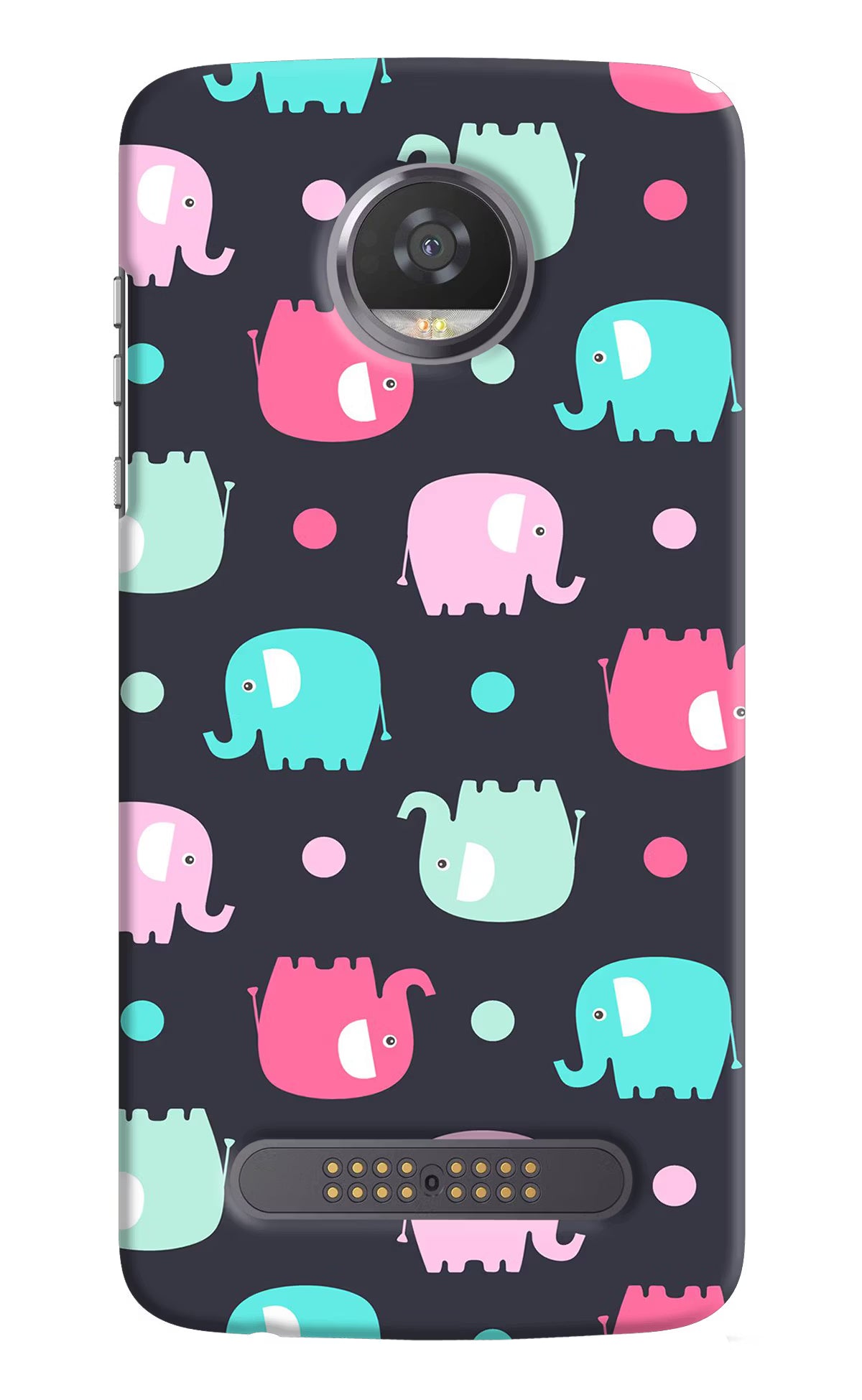Elephants Moto Z2 Play Back Cover - Elephants Moto Z2 Play Hard Case Back Cover by Casekaro Elephants Moto Z2 Play Hard Case Back Cover by Casekaro