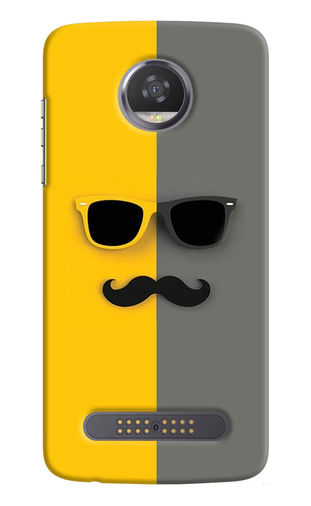 Sunglasses with Mustache Moto Z2 Play Back Cover - Sunglasses with Mustache Moto Z2 Play Hard Case Back Cover by Casekaro Sunglasses with Mustache Moto Z2 Play Hard Case Back Cover by Casekaro
