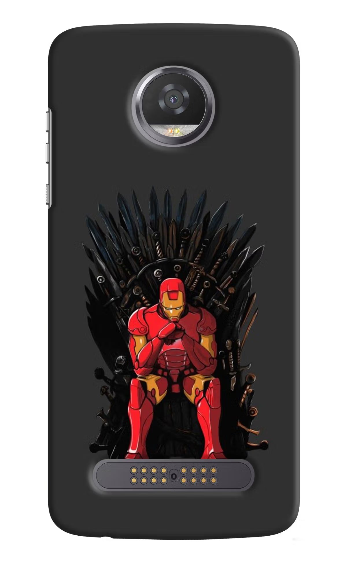 Ironman Throne Moto Z2 Play Back Cover - Ironman Throne Moto Z2 Play Hard Case Back Cover by Casekaro Ironman Throne Moto Z2 Play Hard Case Back Cover by Casekaro