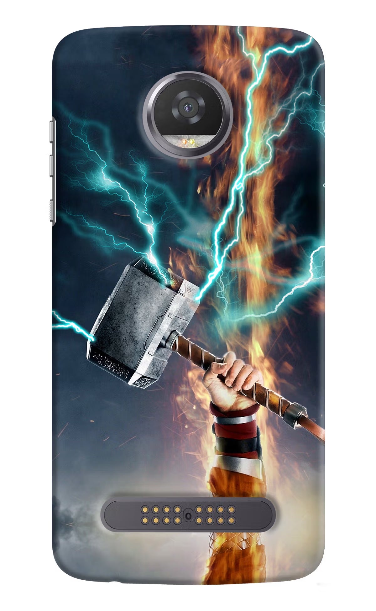 Thor Hammer Mjolnir Moto Z2 Play Back Cover - Thor Hammer Mjolnir Moto Z2 Play Hard Case Back Cover by Casekaro Thor Hammer Mjolnir Moto Z2 Play Hard Case Back Cover by Casekaro