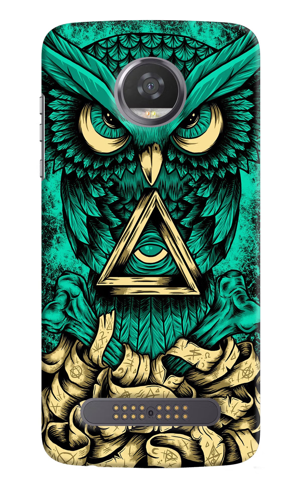 Green Owl Moto Z2 Play Back Cover - Green Owl Moto Z2 Play Hard Case Back Cover by Casekaro Green Owl Moto Z2 Play Hard Case Back Cover by Casekaro