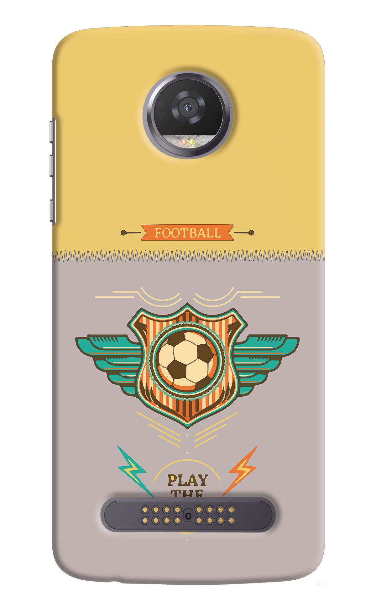 Football Moto Z2 Play Back Cover - Football Moto Z2 Play Hard Case Back Cover by Casekaro Football Moto Z2 Play Hard Case Back Cover by Casekaro