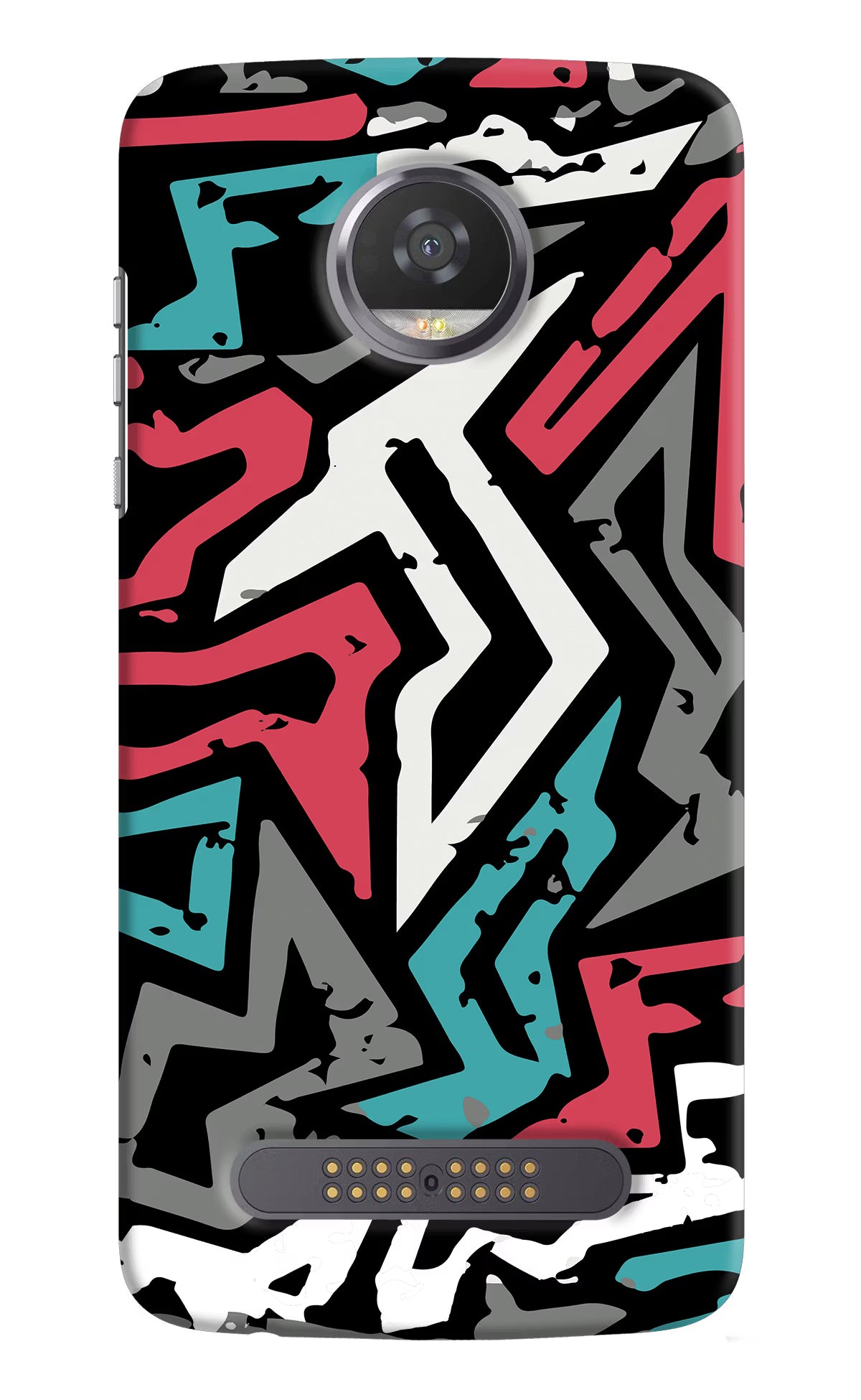 Geometric Graffiti Moto Z2 Play Back Cover - Geometric Graffiti Moto Z2 Play Hard Case Back Cover by Casekaro Geometric Graffiti Moto Z2 Play Hard Case Back Cover by Casekaro