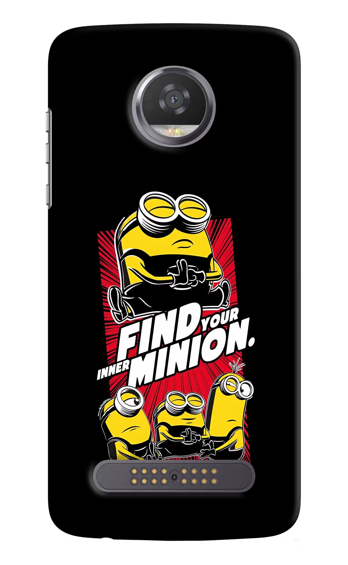 Find your inner Minion Moto Z2 Play Back Cover - Find your inner Minion Moto Z2 Play Hard Case Back Cover by Casekaro Find your inner Minion Moto Z2 Play Hard Case Back Cover by Casekaro