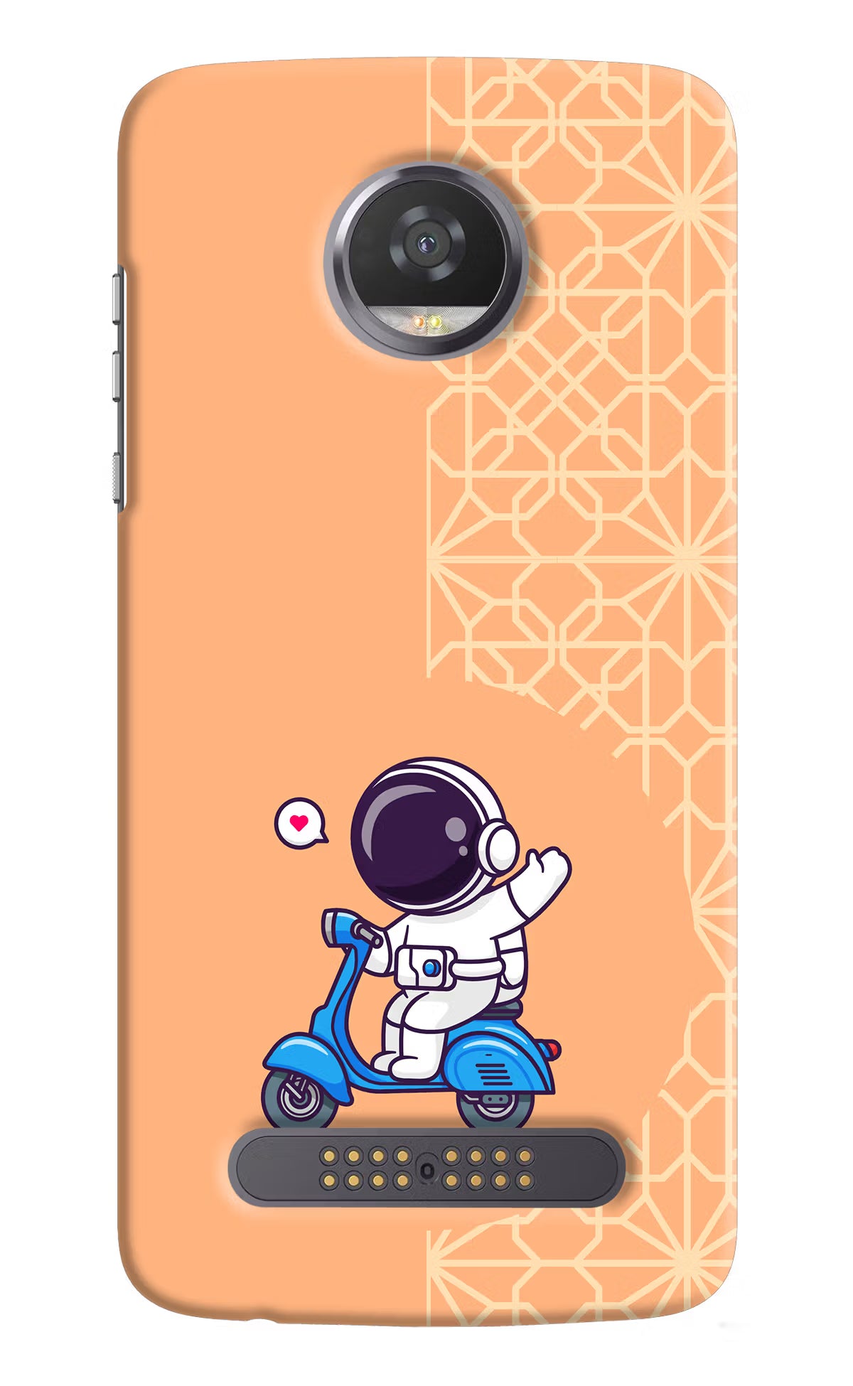 Cute Astronaut Riding Moto Z2 Play Back Cover - Cute Astronaut Riding Moto Z2 Play Hard Case Back Cover by Casekaro Cute Astronaut Riding Moto Z2 Play Hard Case Back Cover by Casekaro