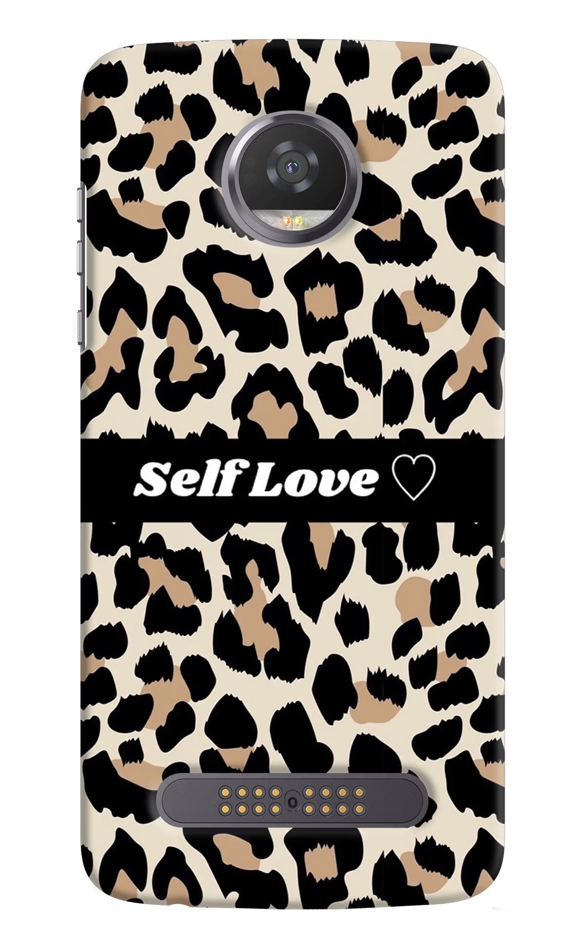 Leopard Print Self Love Moto Z2 Play Back Cover - Leopard Print Self Love Moto Z2 Play Hard Case Back Cover by Casekaro Leopard Print Self Love Moto Z2 Play Hard Case Back Cover by Casekaro