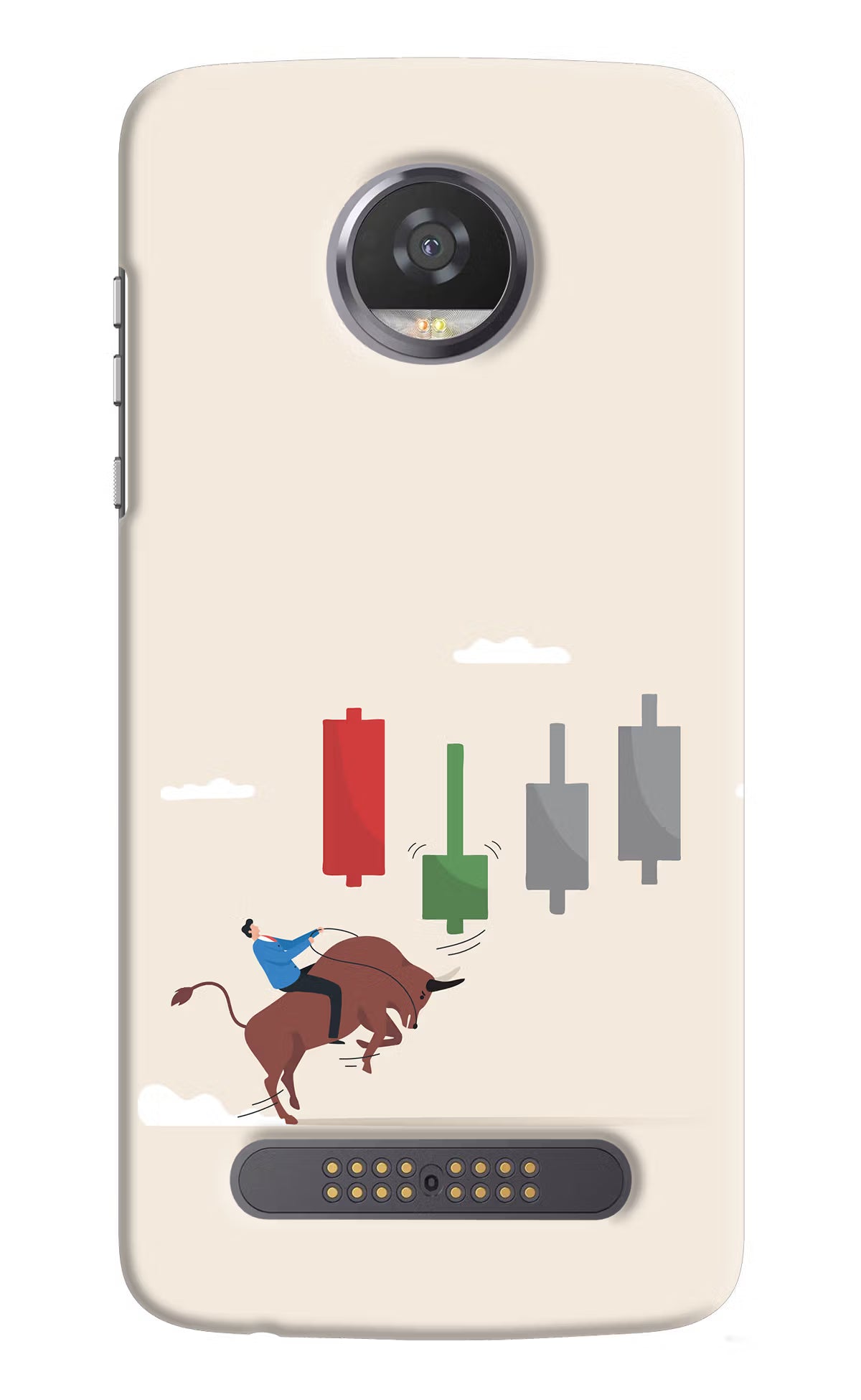 Bull Trading Momentum Moto Z2 Play Back Cover - Bull Trading Momentum Moto Z2 Play Hard Case Back Cover by Casekaro Bull Trading Momentum Moto Z2 Play Hard Case Back Cover by Casekaro