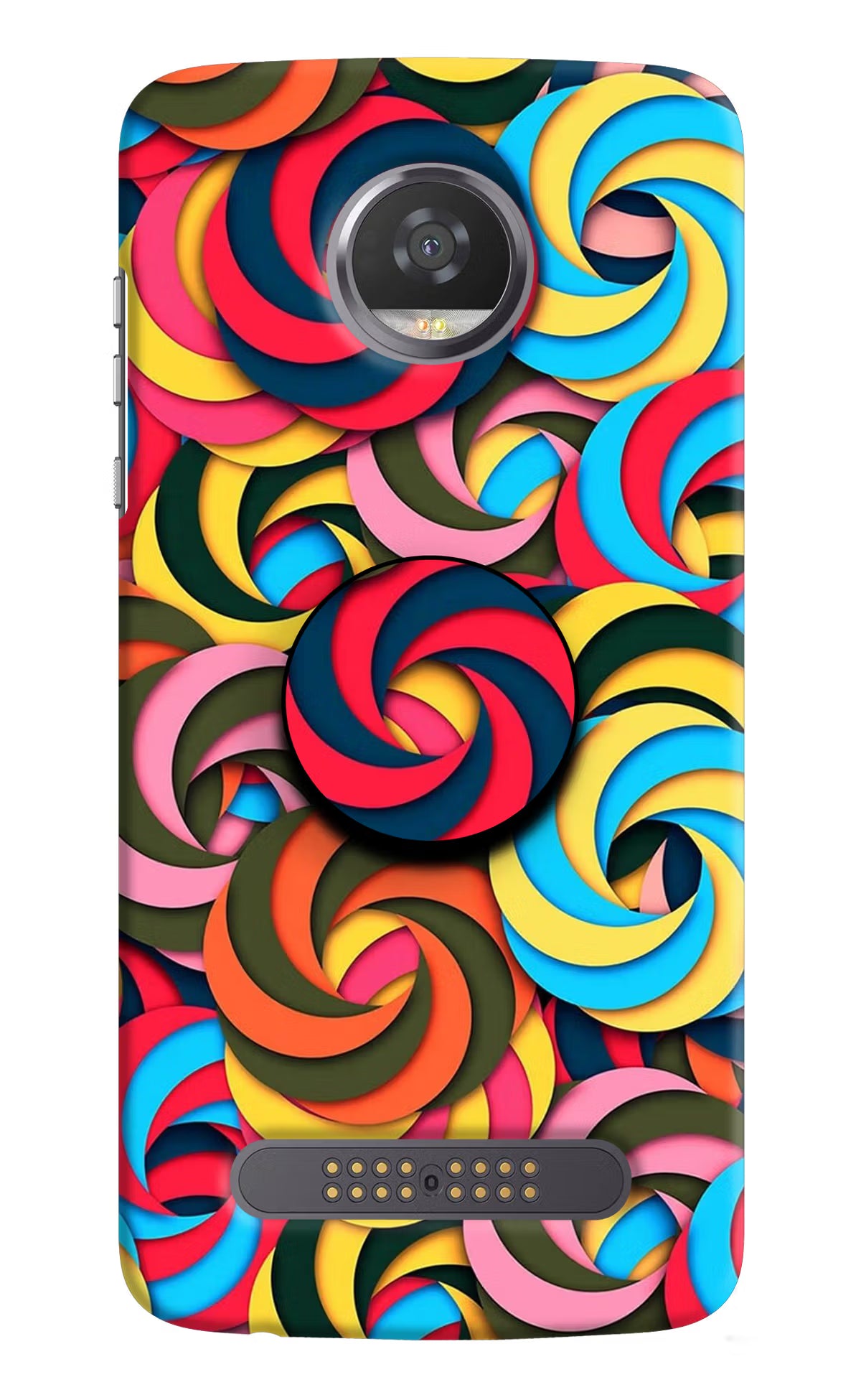 Spiral Pattern Moto Z2 Play Pop Case - Spiral Pattern Moto Z2 Play Pop Case by Casekaro Spiral Pattern Moto Z2 Play Pop Case by Casekaro