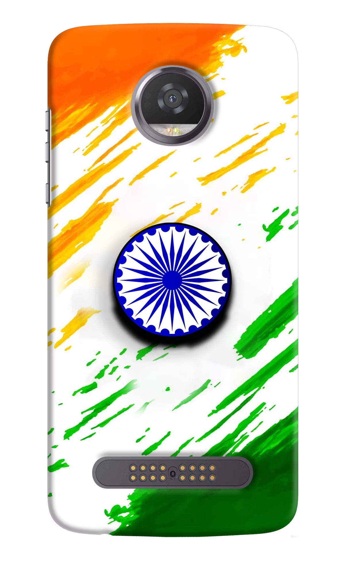Indian Flag Ashoka Chakra Moto Z2 Play Pop Case - Indian Flag Ashoka Chakra Moto Z2 Play Pop Case by Casekaro Indian Flag Ashoka Chakra Moto Z2 Play Pop Case by Casekaro