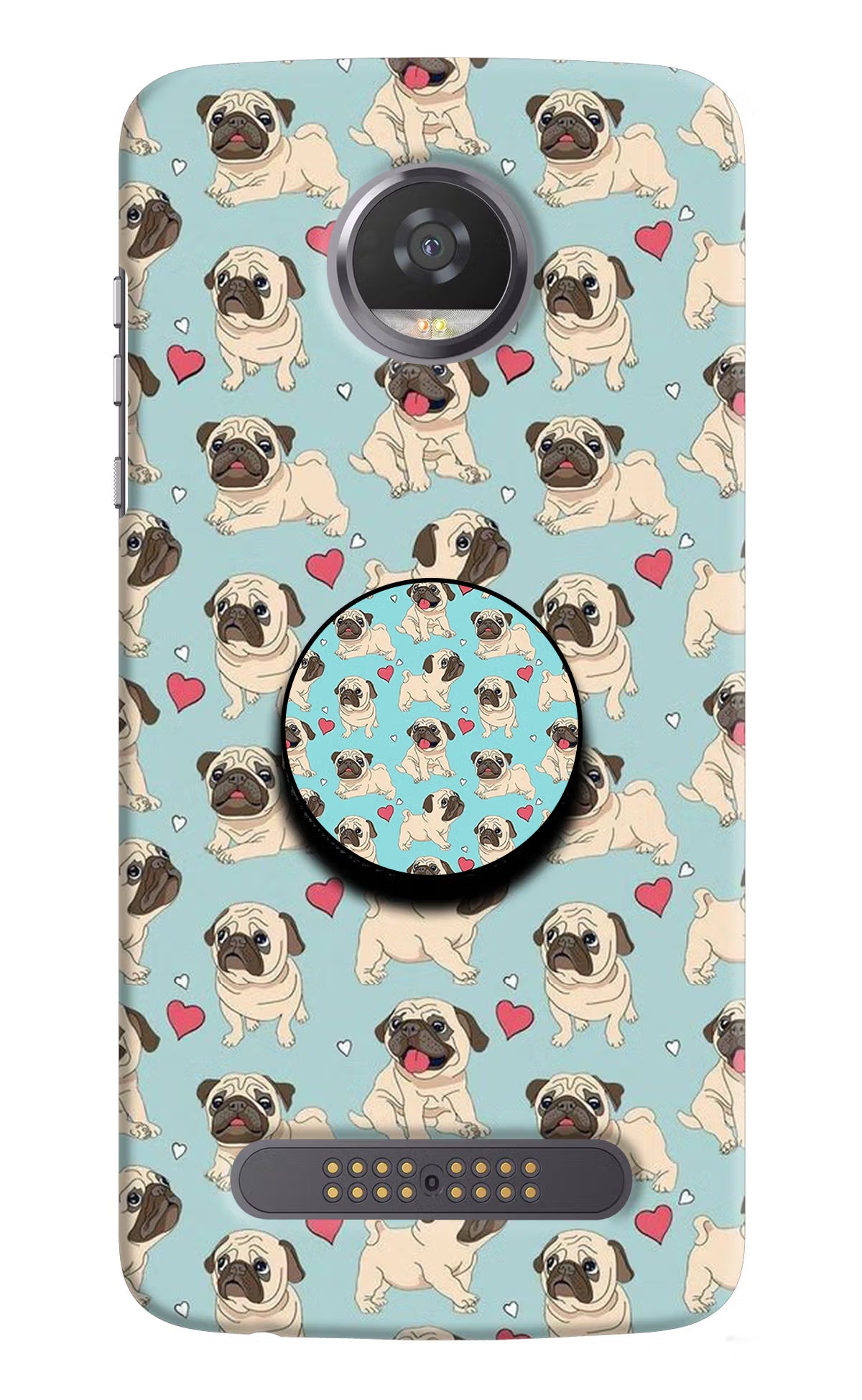 Pug Dog Moto Z2 Play Pop Case - Pug Dog Moto Z2 Play Pop Case by Casekaro Pug Dog Moto Z2 Play Pop Case by Casekaro