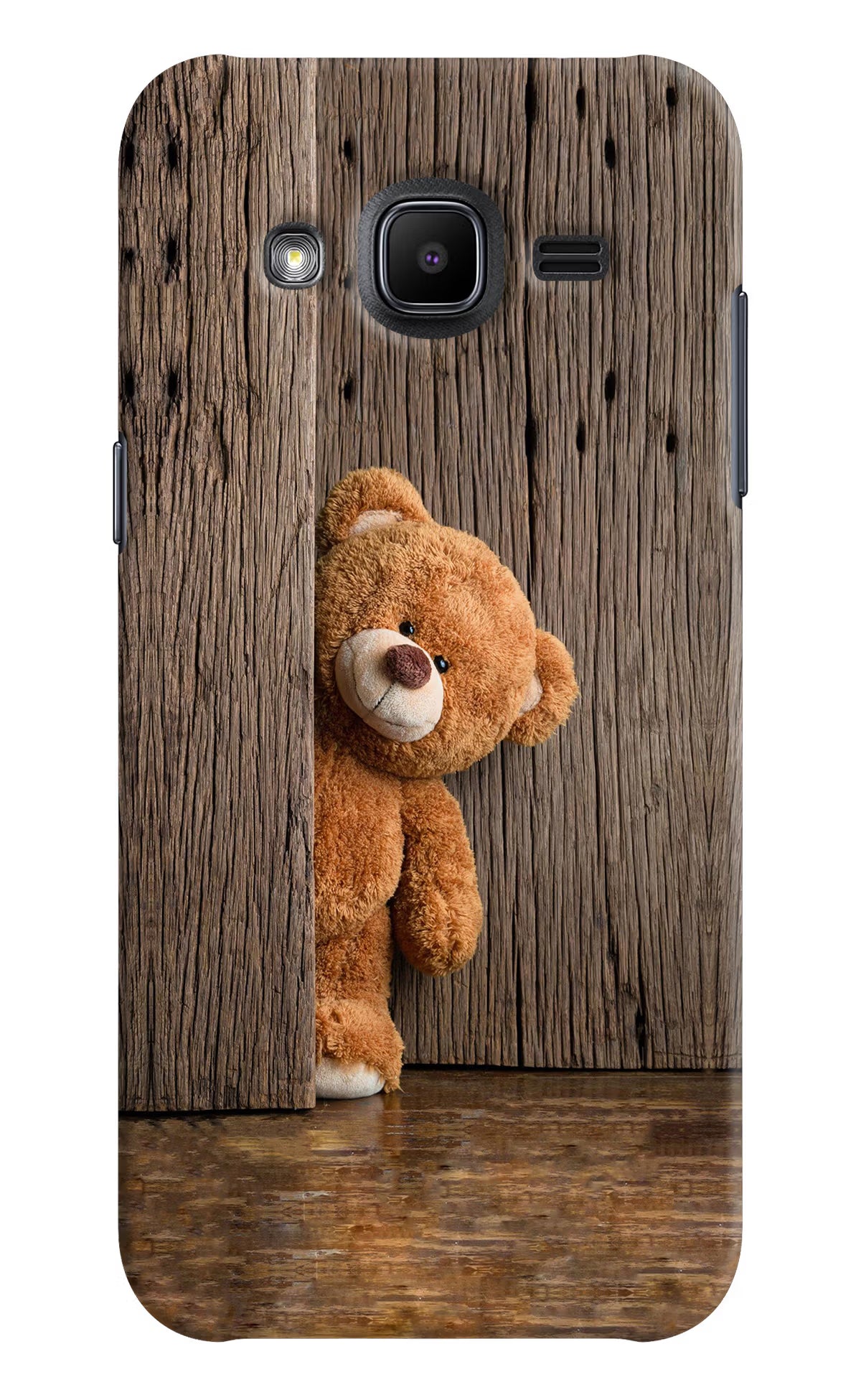 Teddy Wooden Samsung J2 2017 Back Cover - Teddy Wooden Samsung J2 2017 Hard Case Back Cover by Casekaro Teddy Wooden Samsung J2 2017 Hard Case Back Cover by Casekaro
