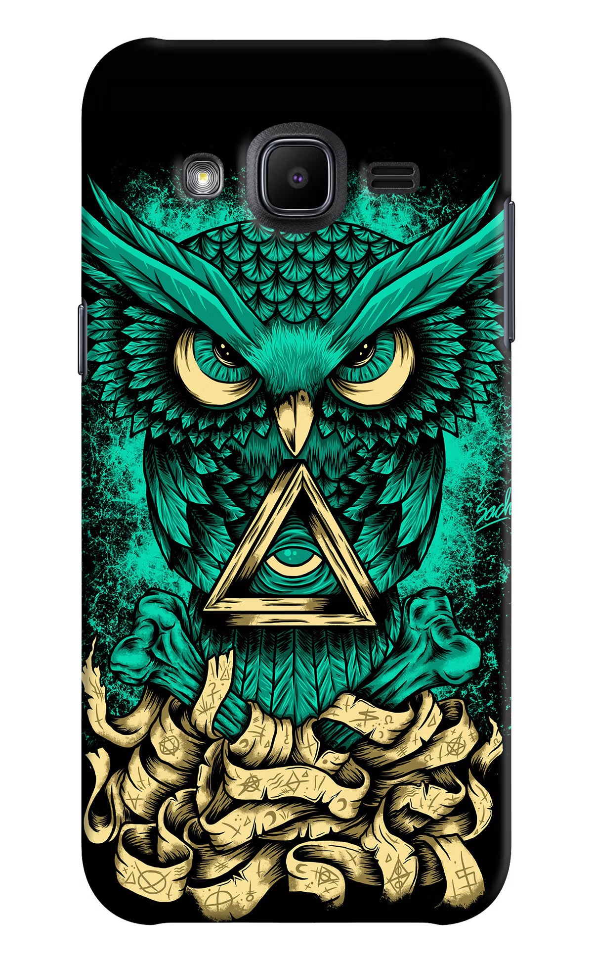 Green Owl Samsung J2 2017 Back Cover - Green Owl Samsung J2 2017 Hard Case Back Cover by Casekaro Green Owl Samsung J2 2017 Hard Case Back Cover by Casekaro