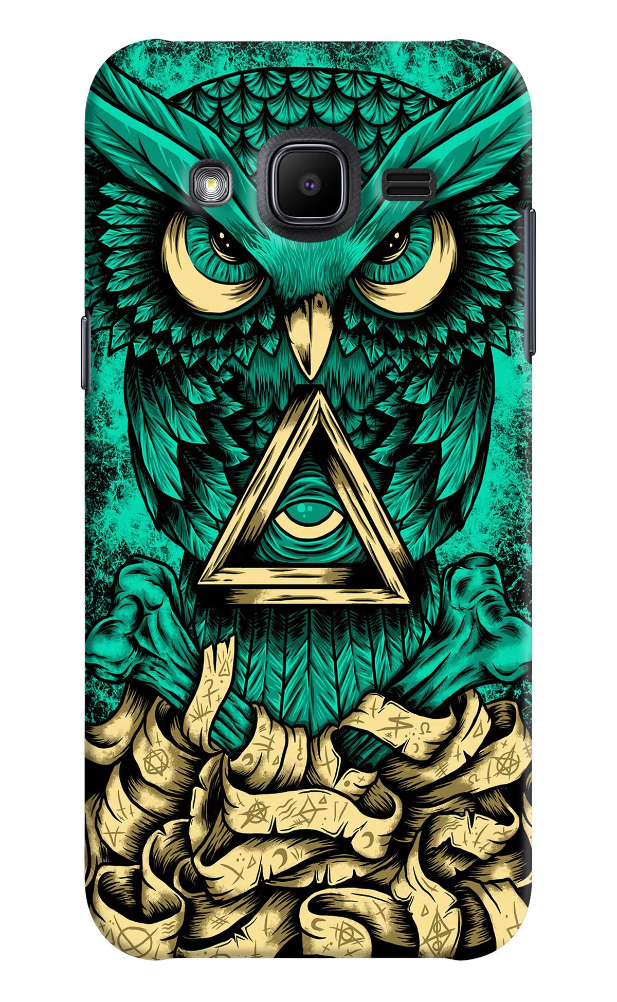 Green Owl Samsung J2 2017 Back Cover - Green Owl Samsung J2 2017 Hard Case Back Cover by Casekaro Green Owl Samsung J2 2017 Hard Case Back Cover by Casekaro