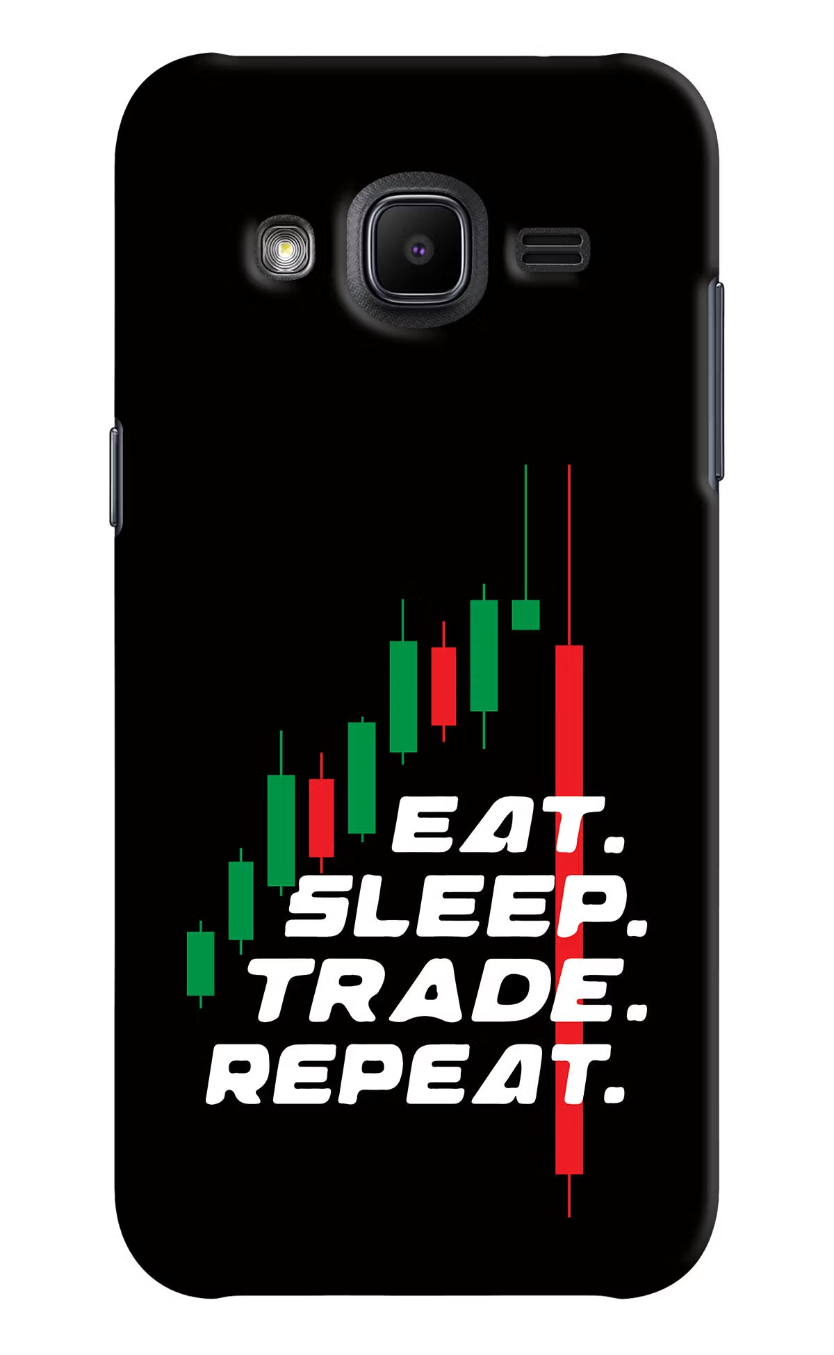 Eat Sleep Trade Repeat Samsung J2 2017 Back Cover - Eat Sleep Trade Repeat Samsung J2 2017 Hard Case Back Cover by Casekaro Eat Sleep Trade Repeat Samsung J2 2017 Hard Case Back Cover by Casekaro