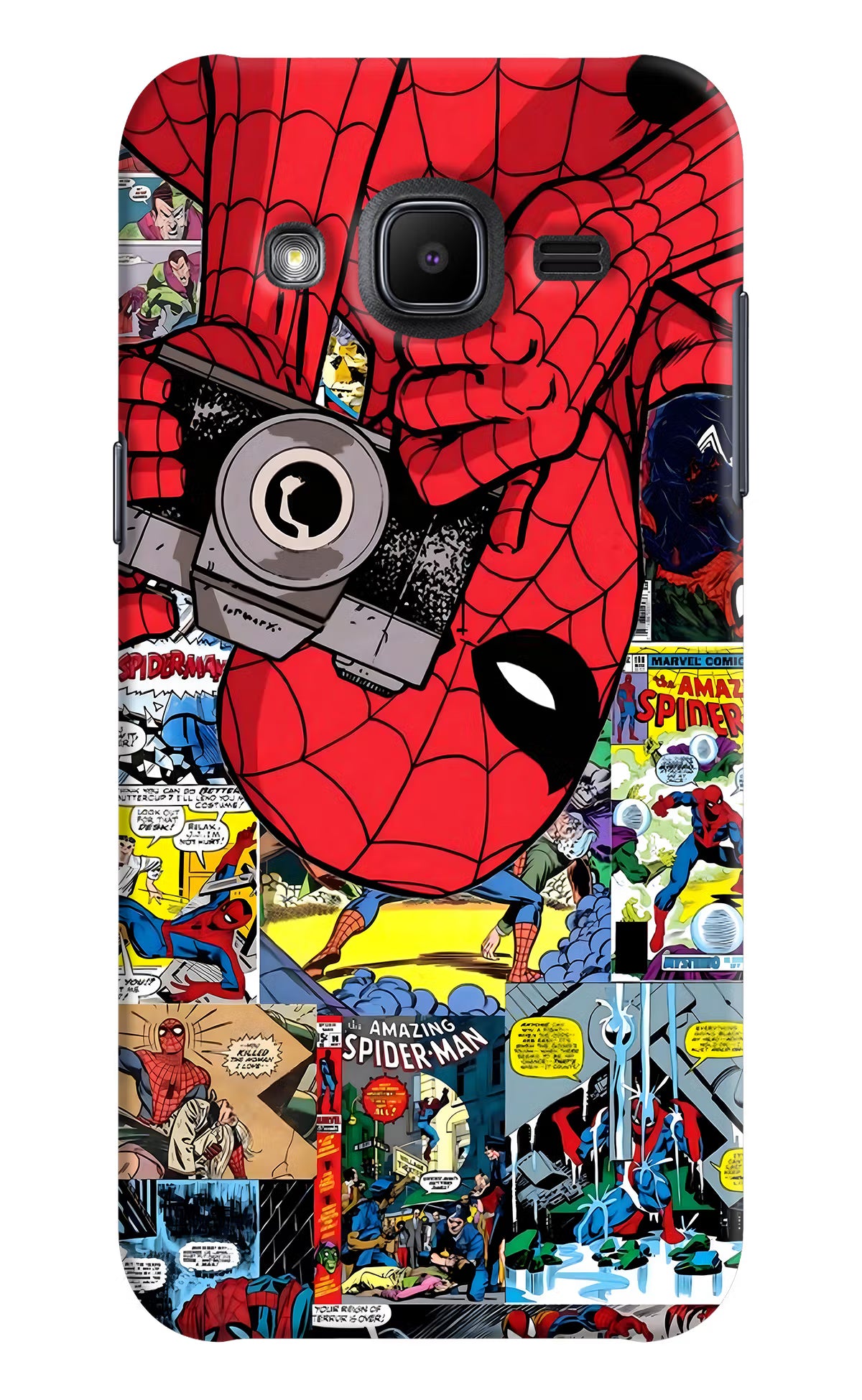 Spider Man Samsung J2 2017 Back Cover - Spider Man Samsung J2 2017 Hard Case Back Cover by Casekaro Spider Man Samsung J2 2017 Hard Case Back Cover by Casekaro