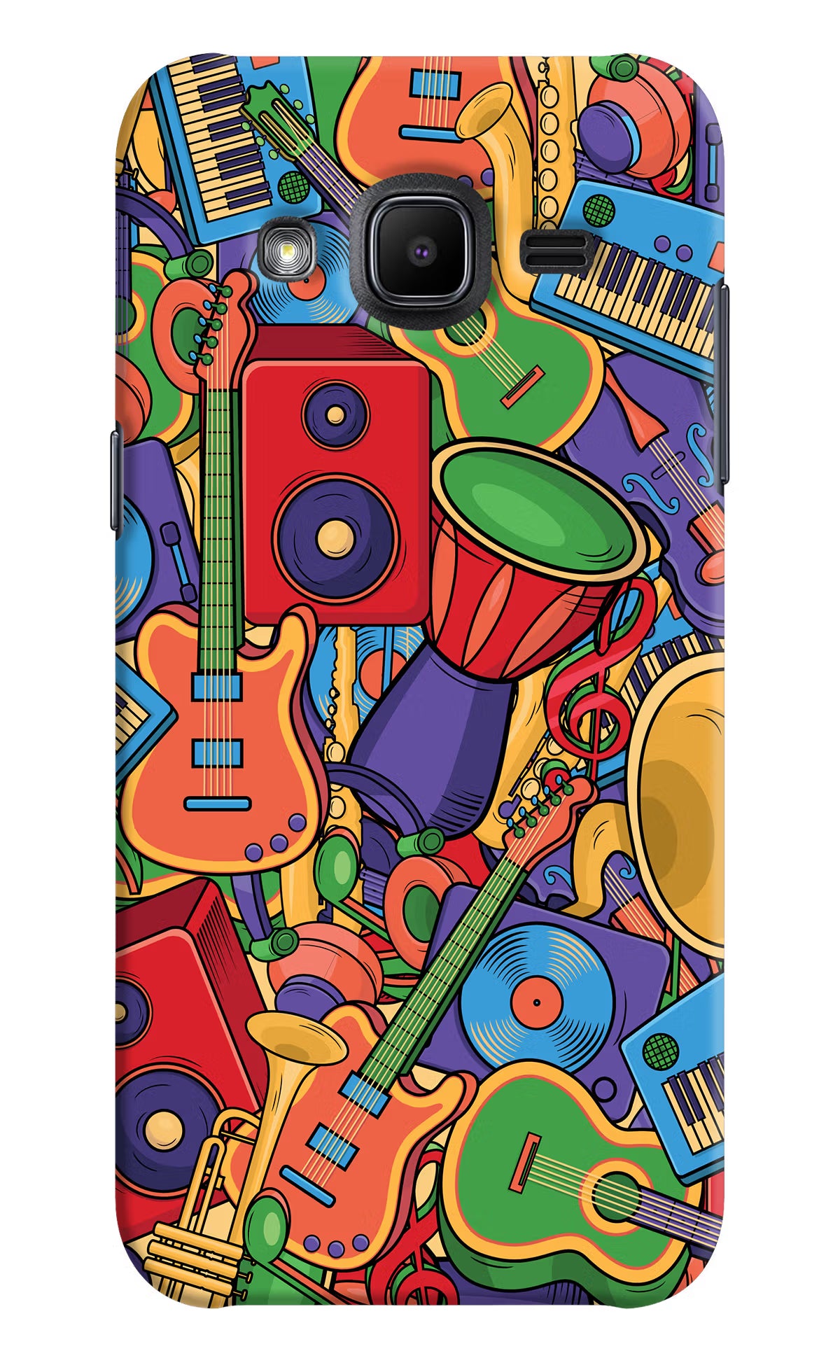 Music Instrument Doodle Samsung J2 2017 Back Cover - Music Instrument Doodle Samsung J2 2017 Hard Case Back Cover by Casekaro Music Instrument Doodle Samsung J2 2017 Hard Case Back Cover by Casekaro
