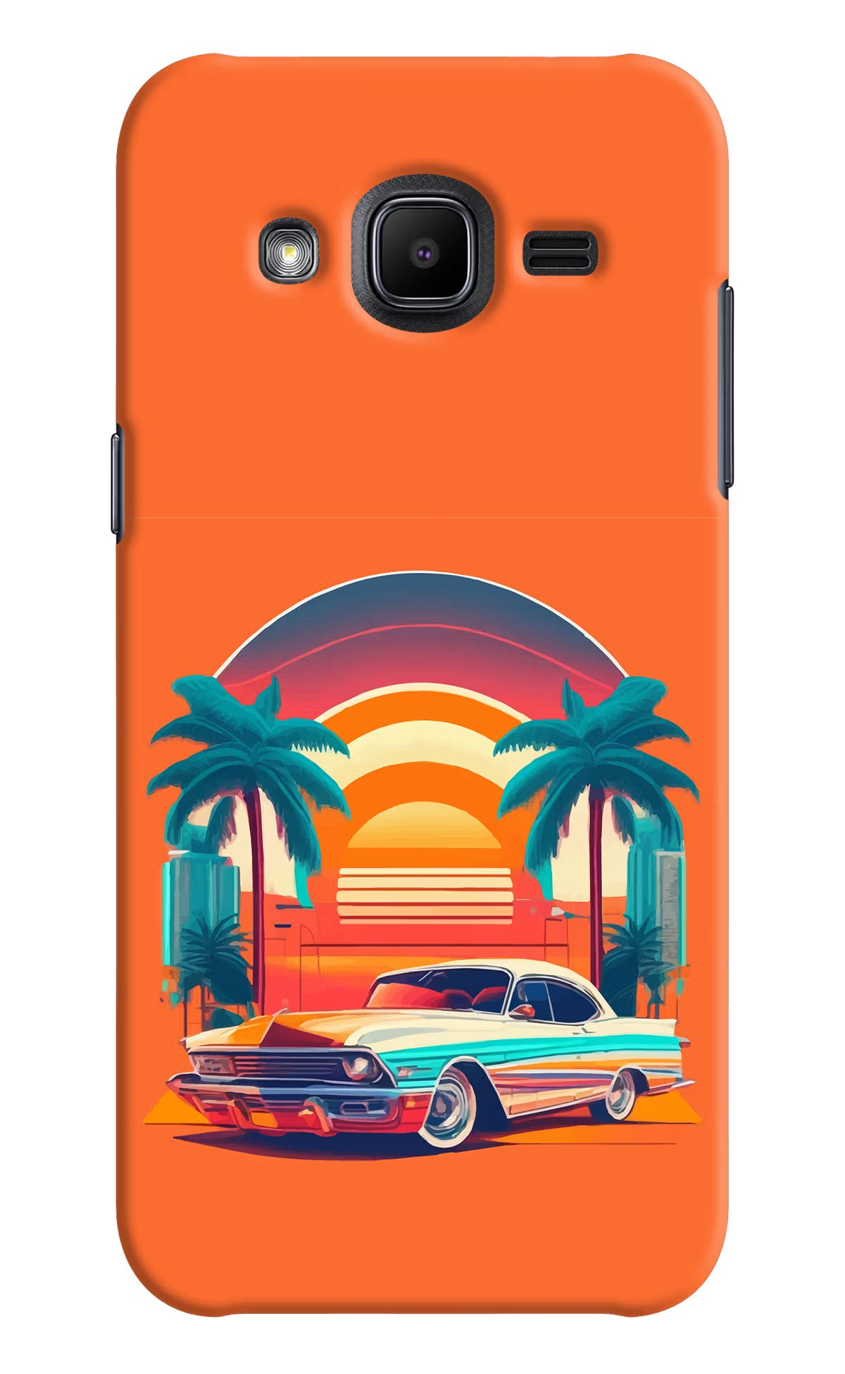 Palm Drive 80s Samsung J2 2017 Back Cover - Palm Drive 80s Samsung J2 2017 Hard Case Back Cover by Casekaro Palm Drive 80s Samsung J2 2017 Hard Case Back Cover by Casekaro