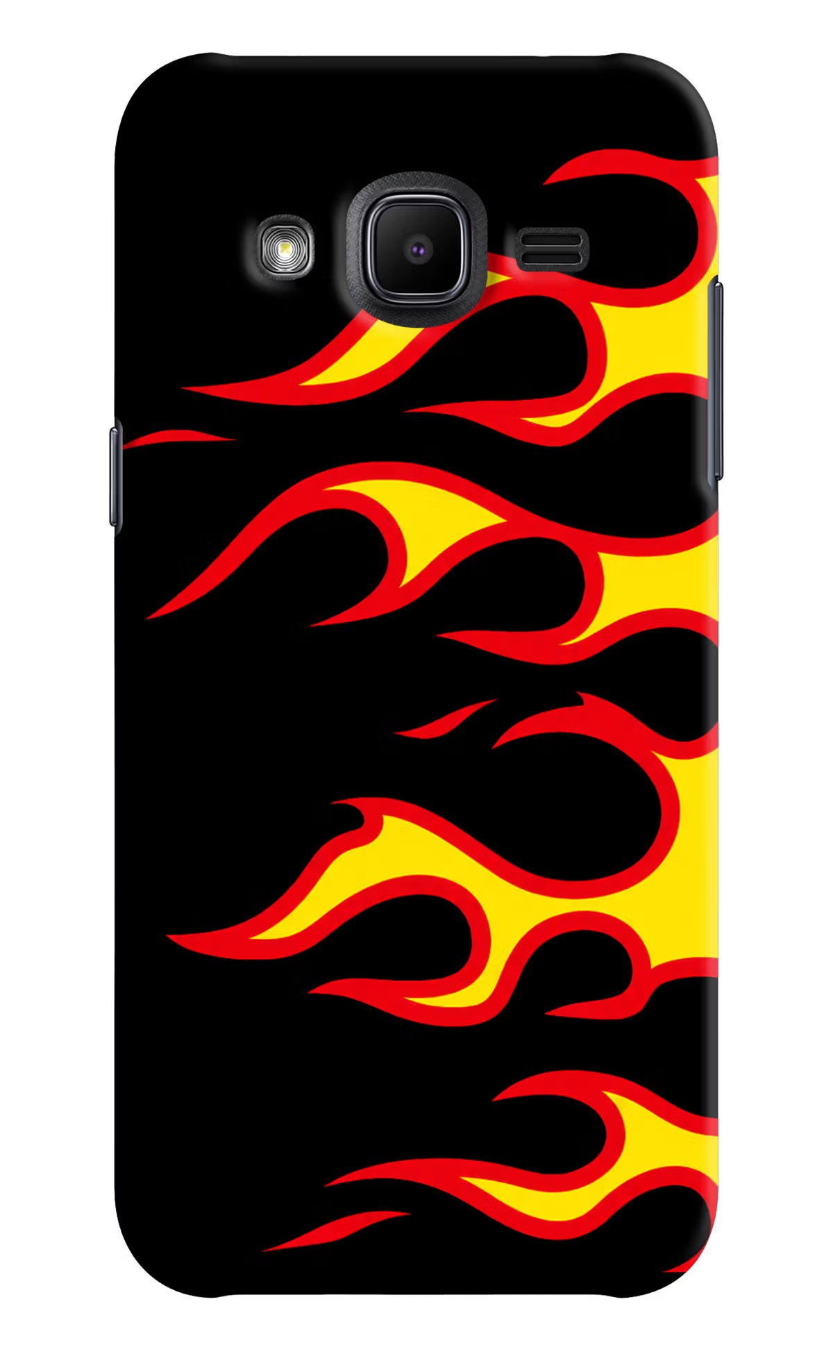 Side Sweep Flames Samsung J2 2017 Back Cover - Side Sweep Flames Samsung J2 2017 Hard Case Back Cover by Casekaro Side Sweep Flames Samsung J2 2017 Hard Case Back Cover by Casekaro