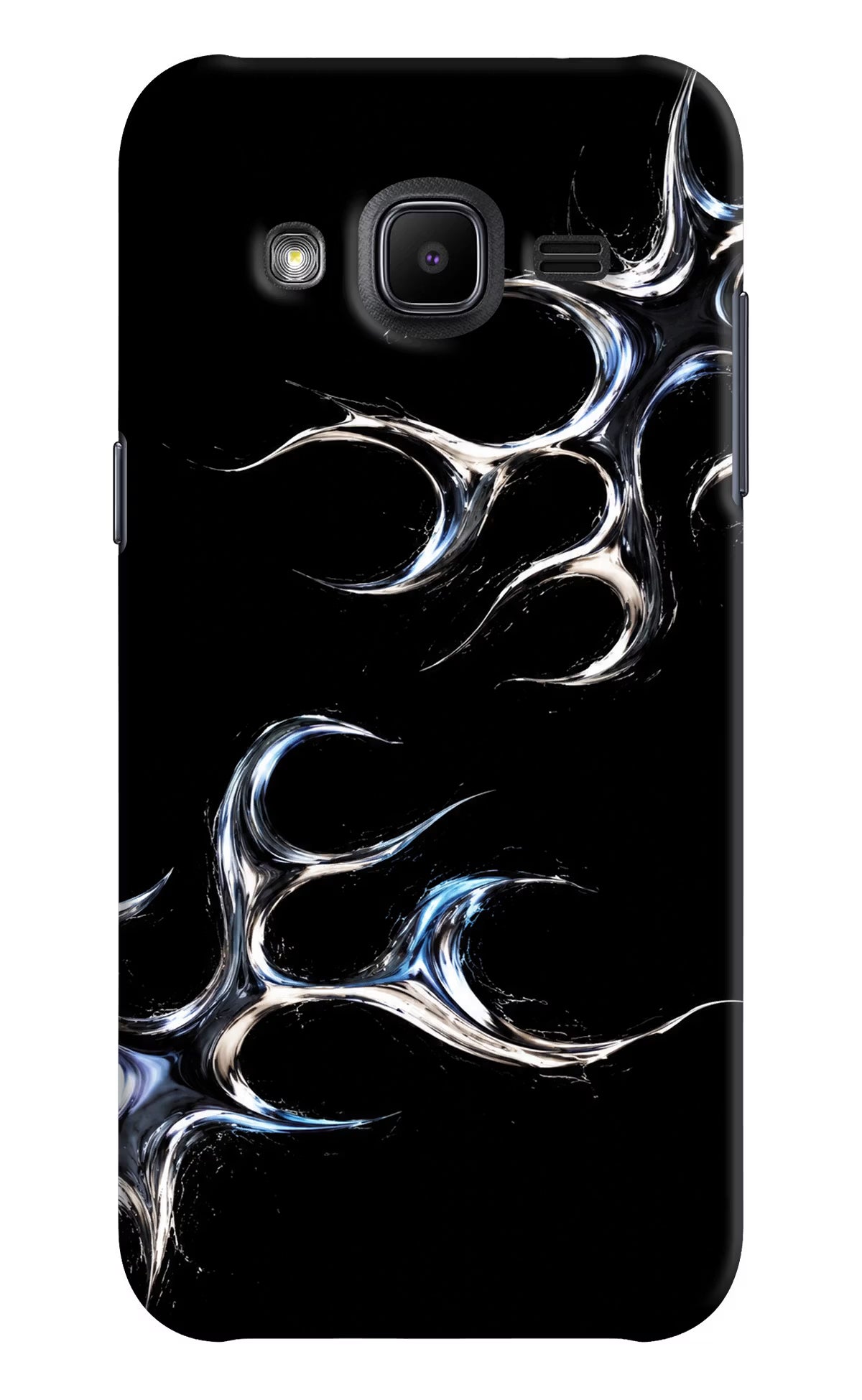 Chrome Tribal Samsung J2 2017 Back Cover - Chrome Tribal Samsung J2 2017 Hard Case Back Cover by Casekaro Chrome Tribal Samsung J2 2017 Hard Case Back Cover by Casekaro