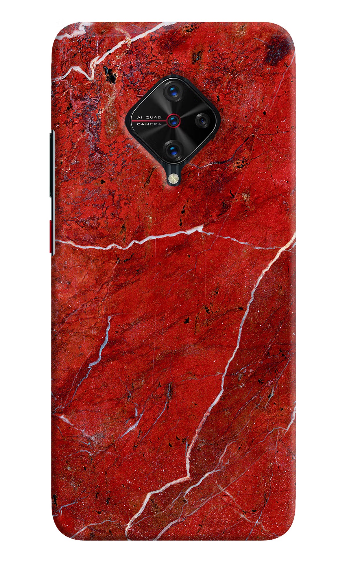 Red Marble Design Vivo S1 Pro Back Cover - Red Marble Design Vivo S1 Pro Hard Case Back Cover by Casekaro Red Marble Design Vivo S1 Pro Hard Case Back Cover by Casekaro