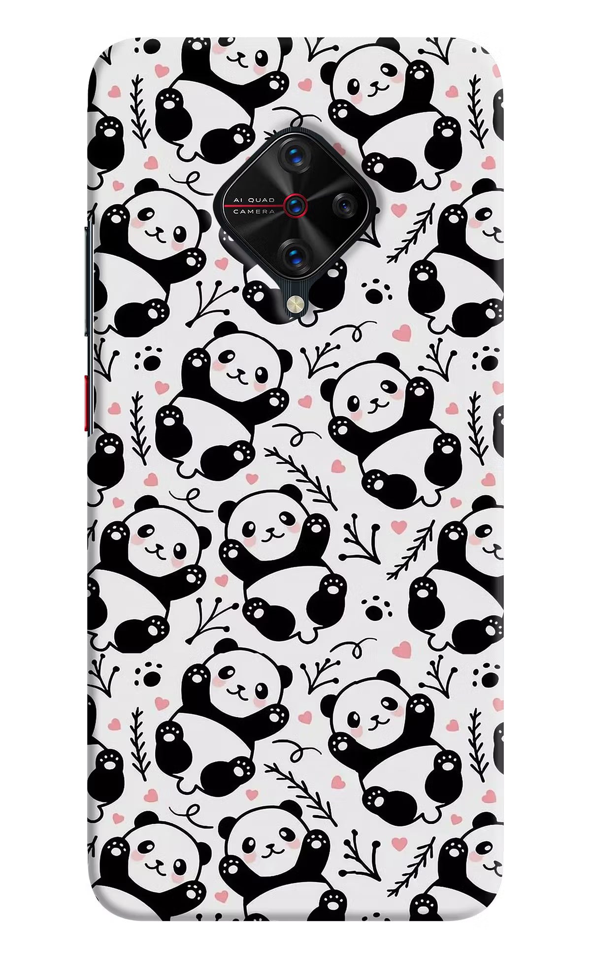 Cute Panda Vivo S1 Pro Back Cover - Cute Panda Vivo S1 Pro Hard Case Back Cover by Casekaro Cute Panda Vivo S1 Pro Hard Case Back Cover by Casekaro