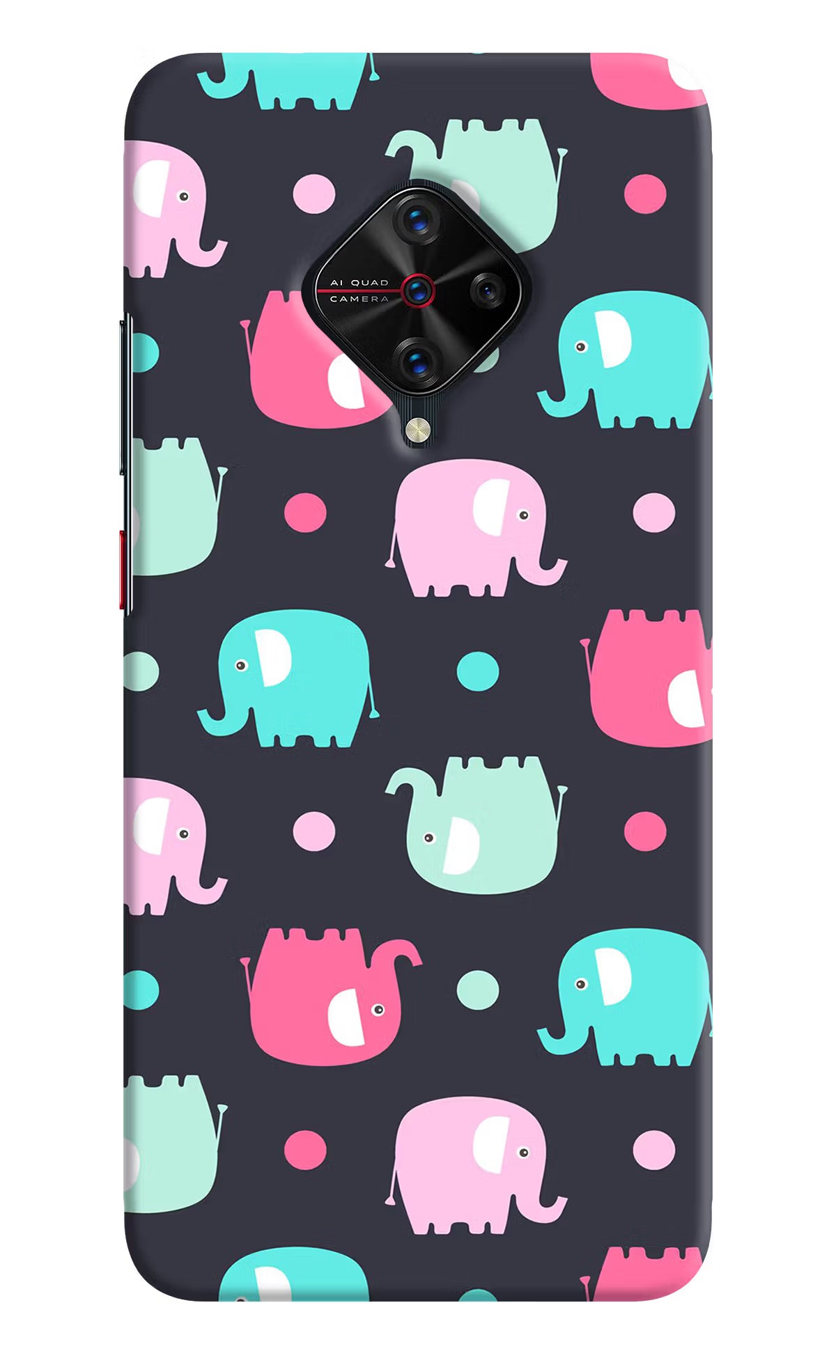 Elephants Vivo S1 Pro Back Cover - Elephants Vivo S1 Pro Hard Case Back Cover by Casekaro Elephants Vivo S1 Pro Hard Case Back Cover by Casekaro
