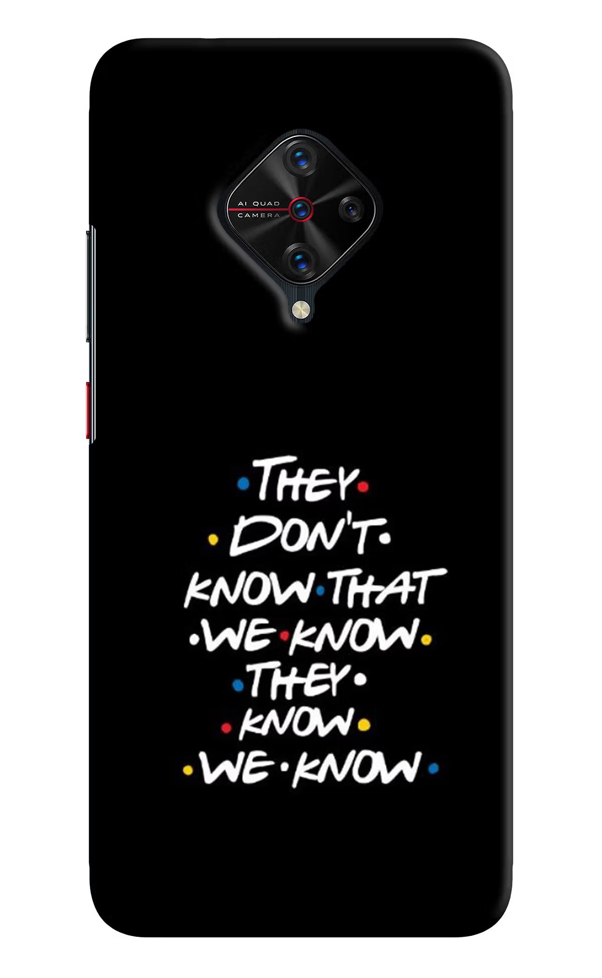 FRIENDS Dialogue Vivo S1 Pro Back Cover - FRIENDS Dialogue Vivo S1 Pro Hard Case Back Cover by Casekaro FRIENDS Dialogue Vivo S1 Pro Hard Case Back Cover by Casekaro