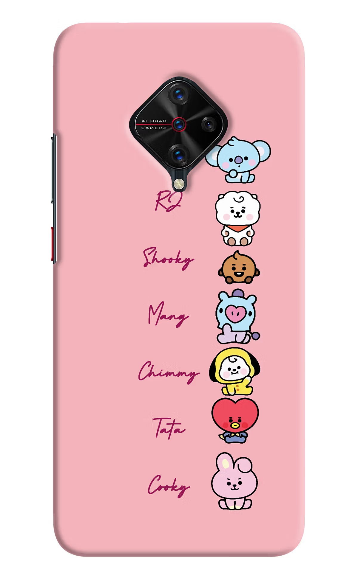 BTS names Vivo S1 Pro Back Cover - BTS names Vivo S1 Pro Hard Case Back Cover by Casekaro BTS names Vivo S1 Pro Hard Case Back Cover by Casekaro