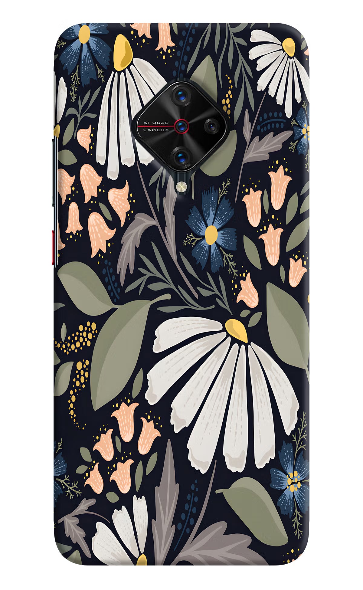 Flowers Art Vivo S1 Pro Back Cover - Flowers Art Vivo S1 Pro Hard Case Back Cover by Casekaro Flowers Art Vivo S1 Pro Hard Case Back Cover by Casekaro