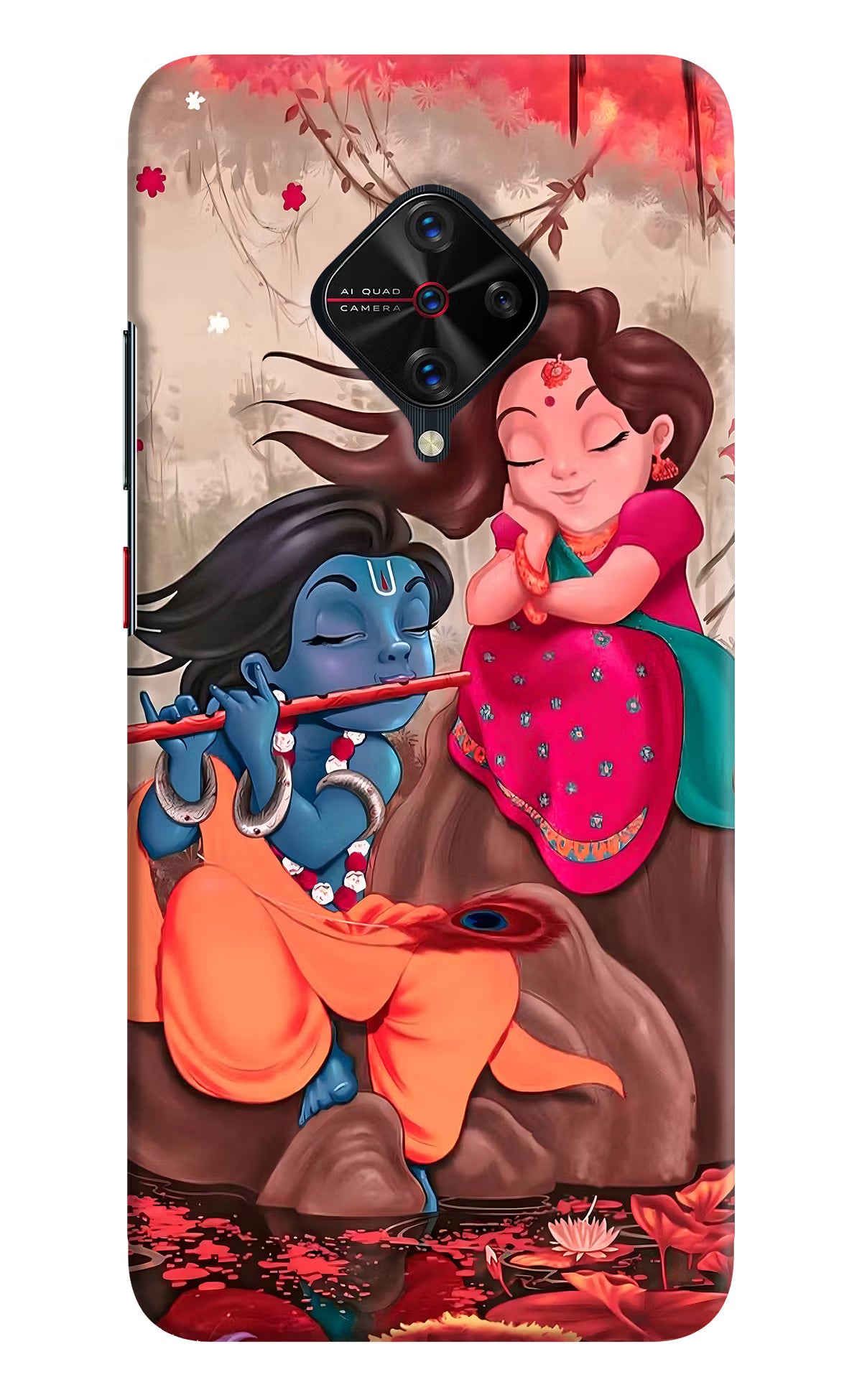 Radhe Krishna Vivo S1 Pro Back Cover - Radhe Krishna Vivo S1 Pro Hard Case Back Cover by Casekaro Radhe Krishna Vivo S1 Pro Hard Case Back Cover by Casekaro