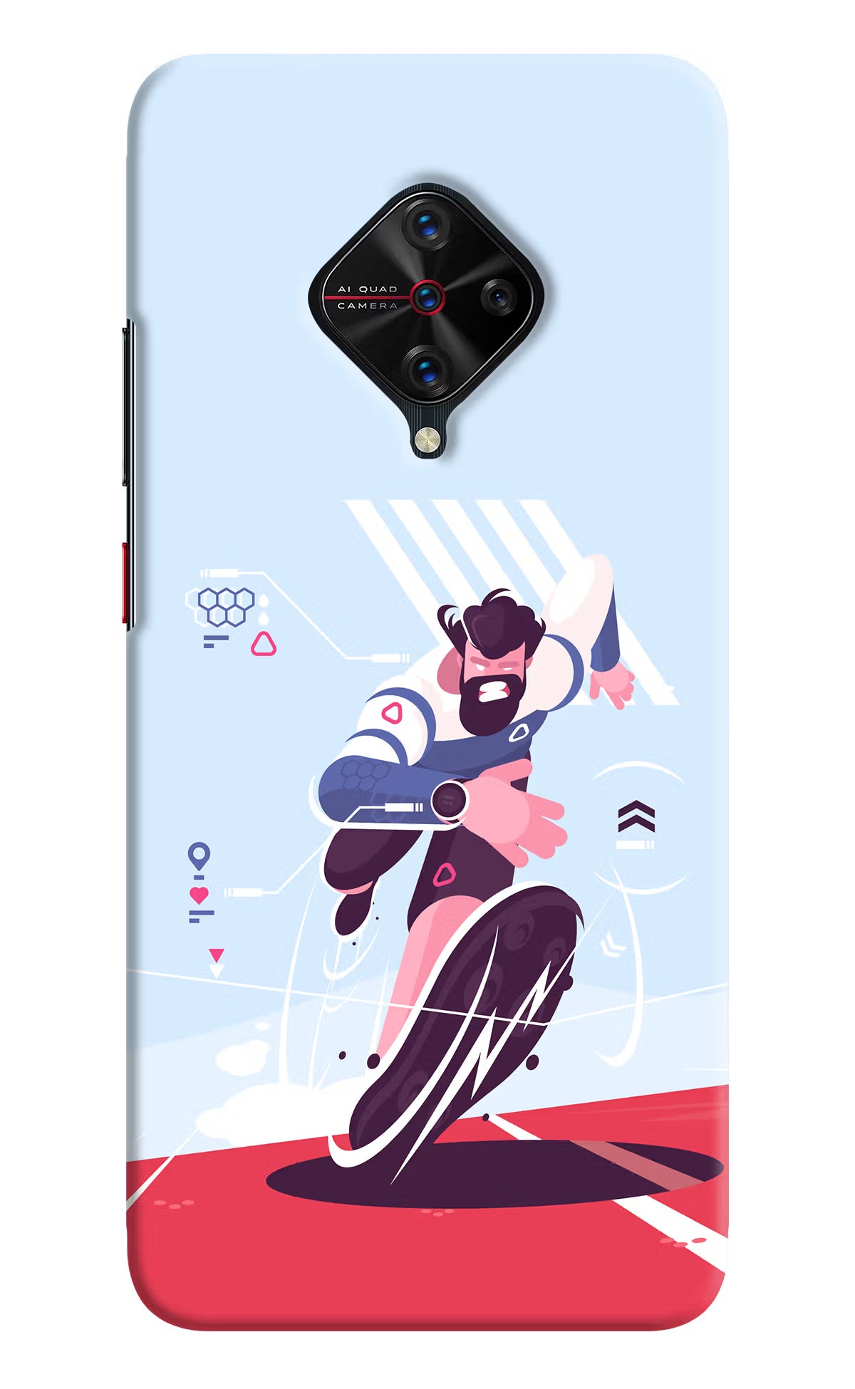 Run Pro Vivo S1 Pro Back Cover - Run Pro Vivo S1 Pro Hard Case Back Cover by Casekaro Run Pro Vivo S1 Pro Hard Case Back Cover by Casekaro